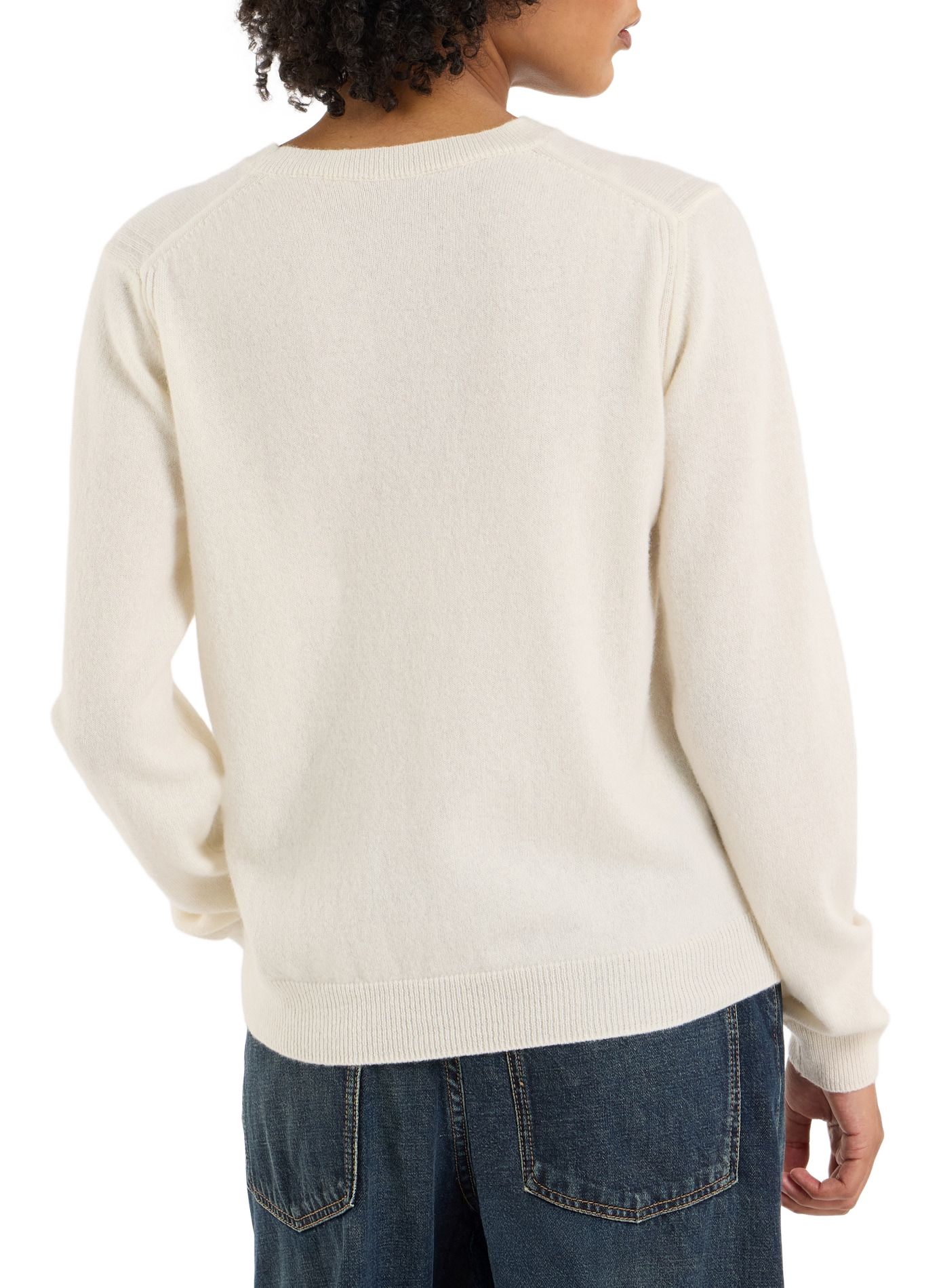 Qiria round neck cashmere straight sweater. SAISON 1865 Beige