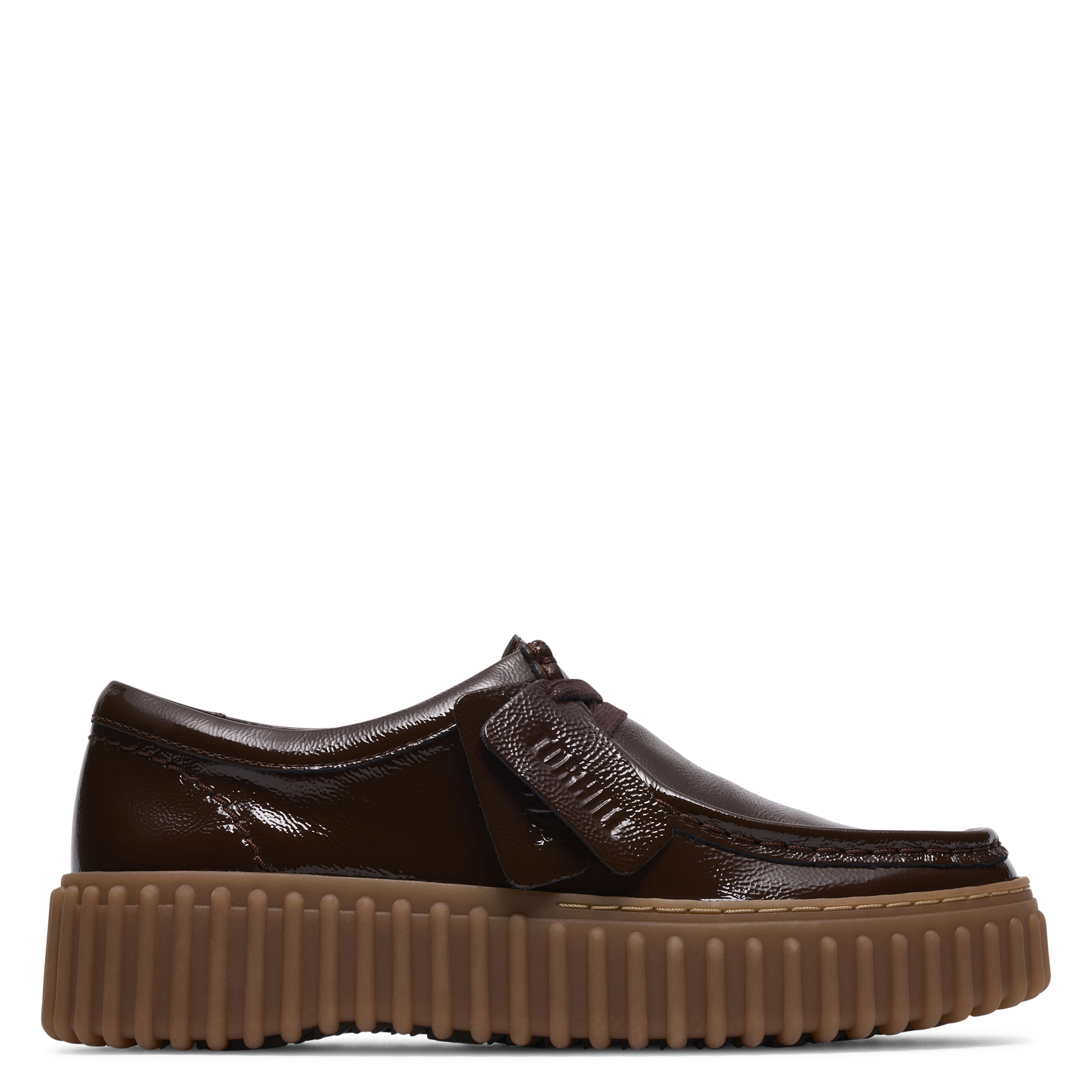 Patent leather mid-calf boots CLARKS Brown