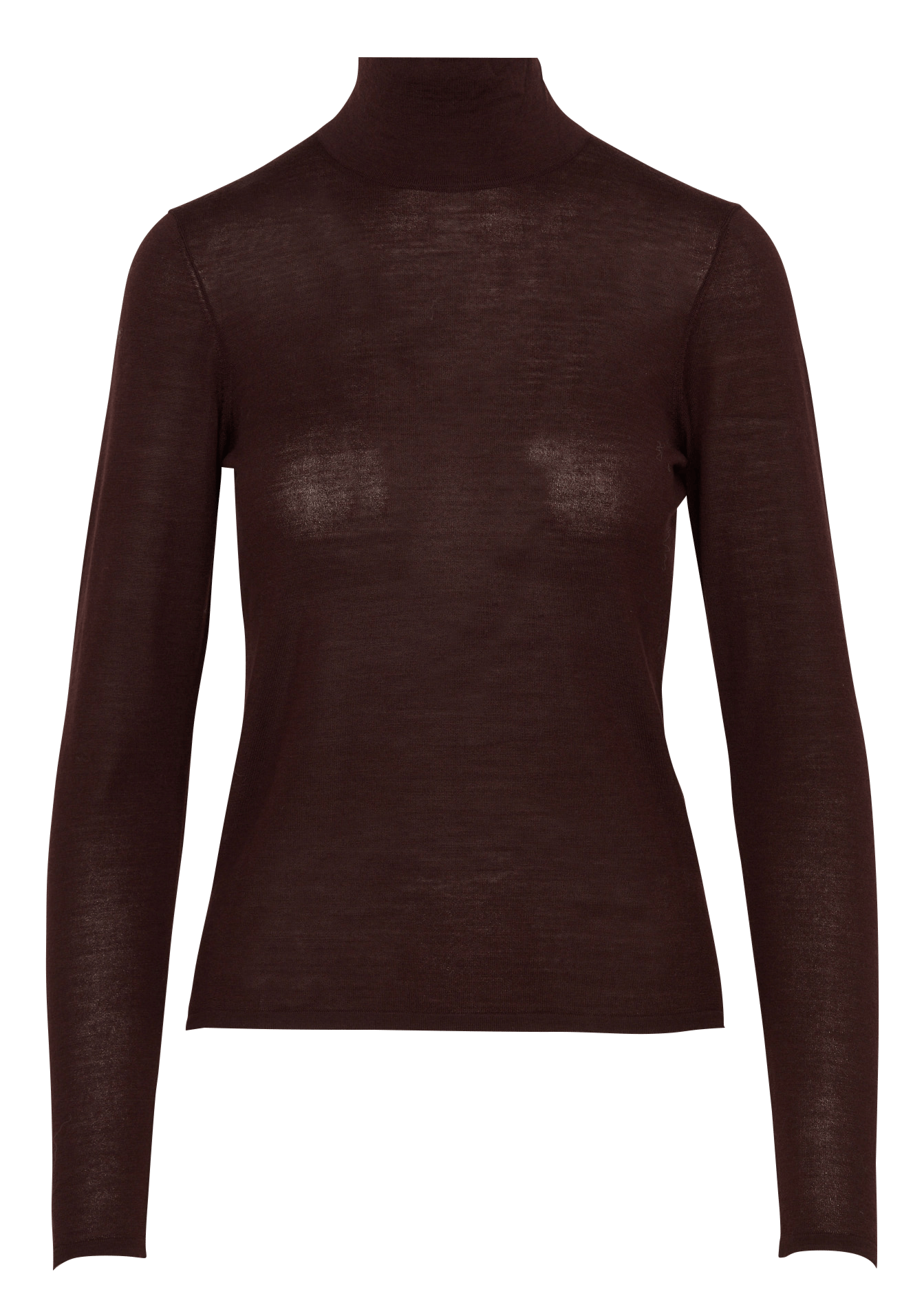 Feinstrick Rollkragenpullover aus Merinowolle PETITE MENDIGOTE Braun
