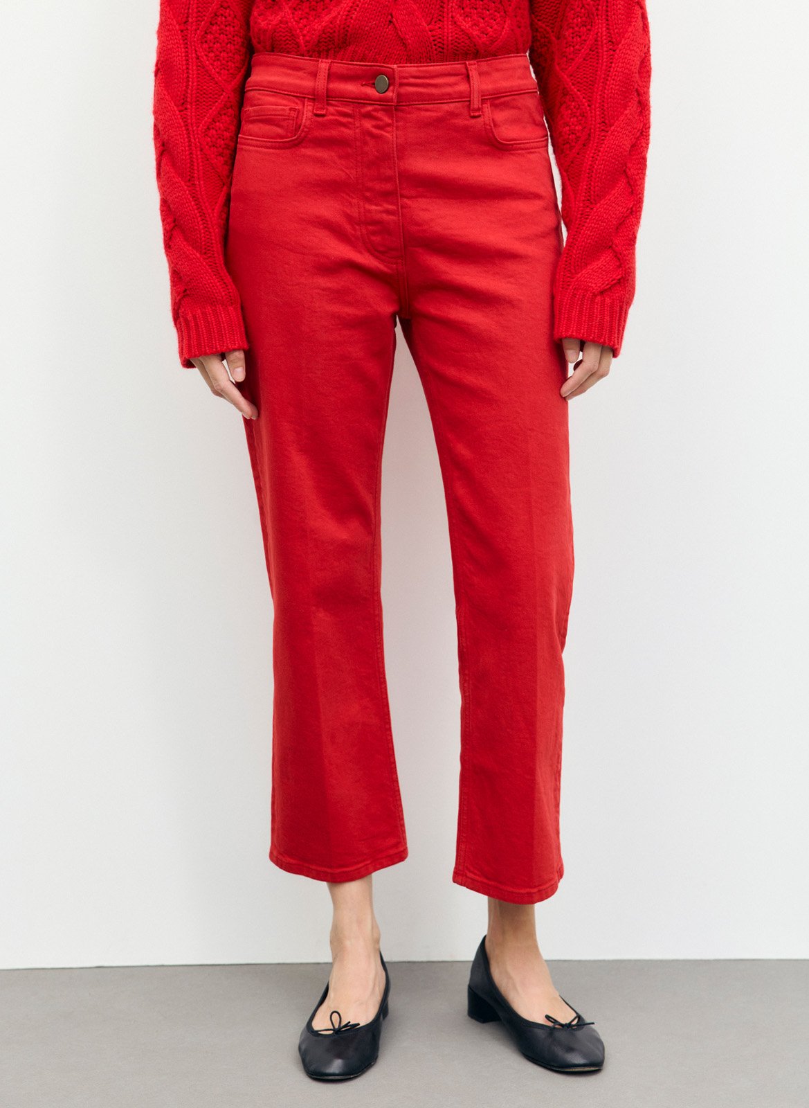 Gerade geschnittene 7/8-Hose uni GERARD DAREL Rot