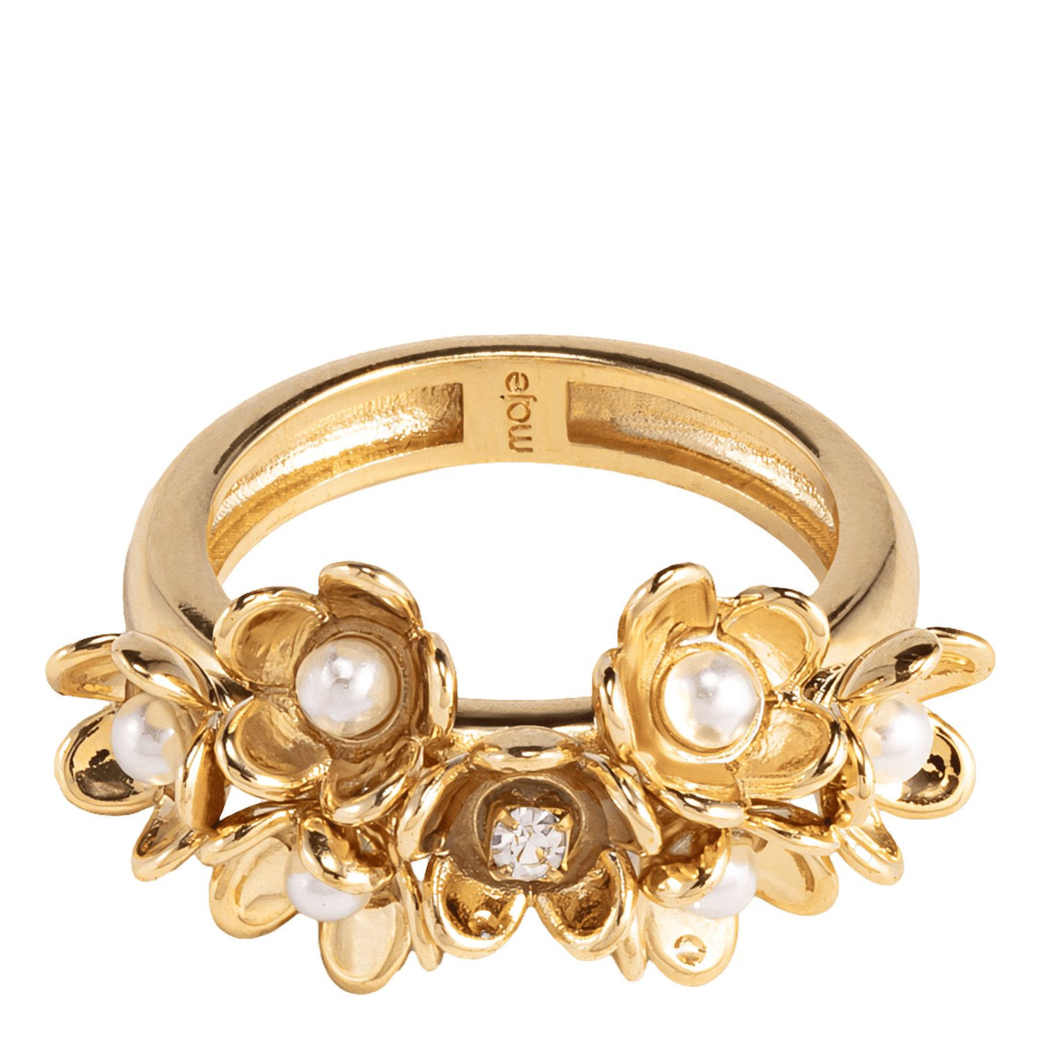 Messing ring MAJE Goudkleurig
