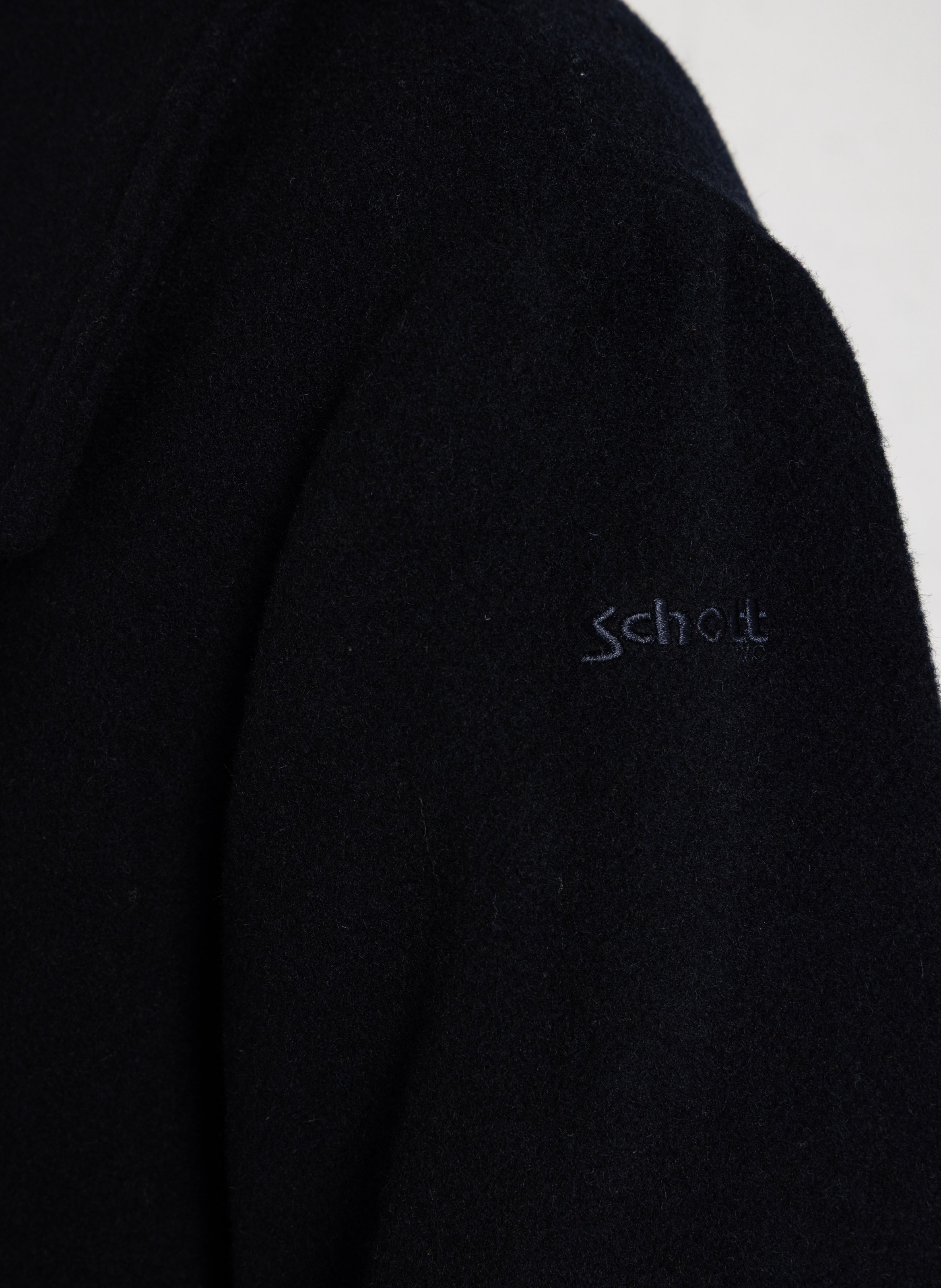 Wool-blend coat with tailored collar SCHOTT Blue