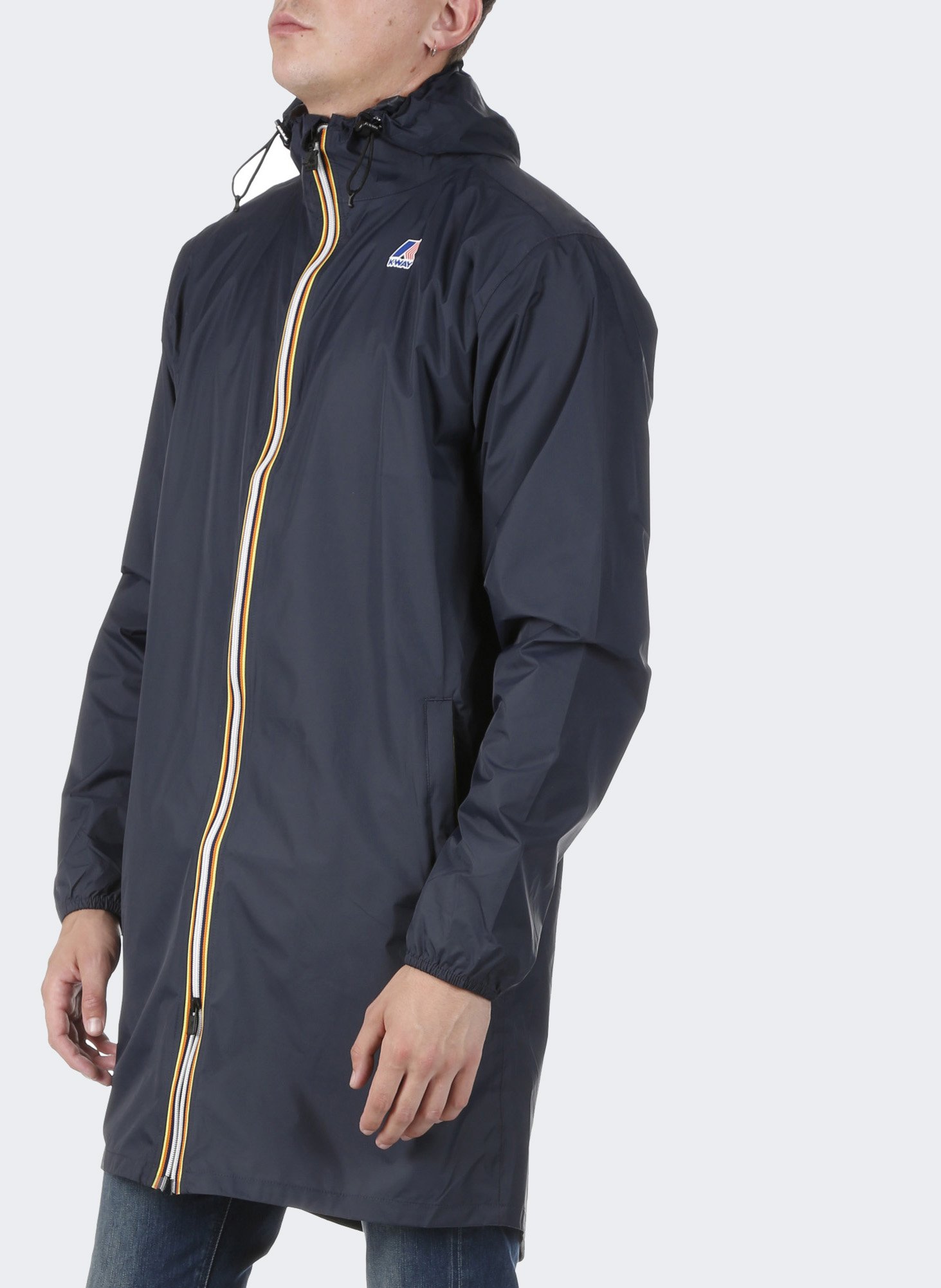 Imperméable long à capuche BleuK-WAY