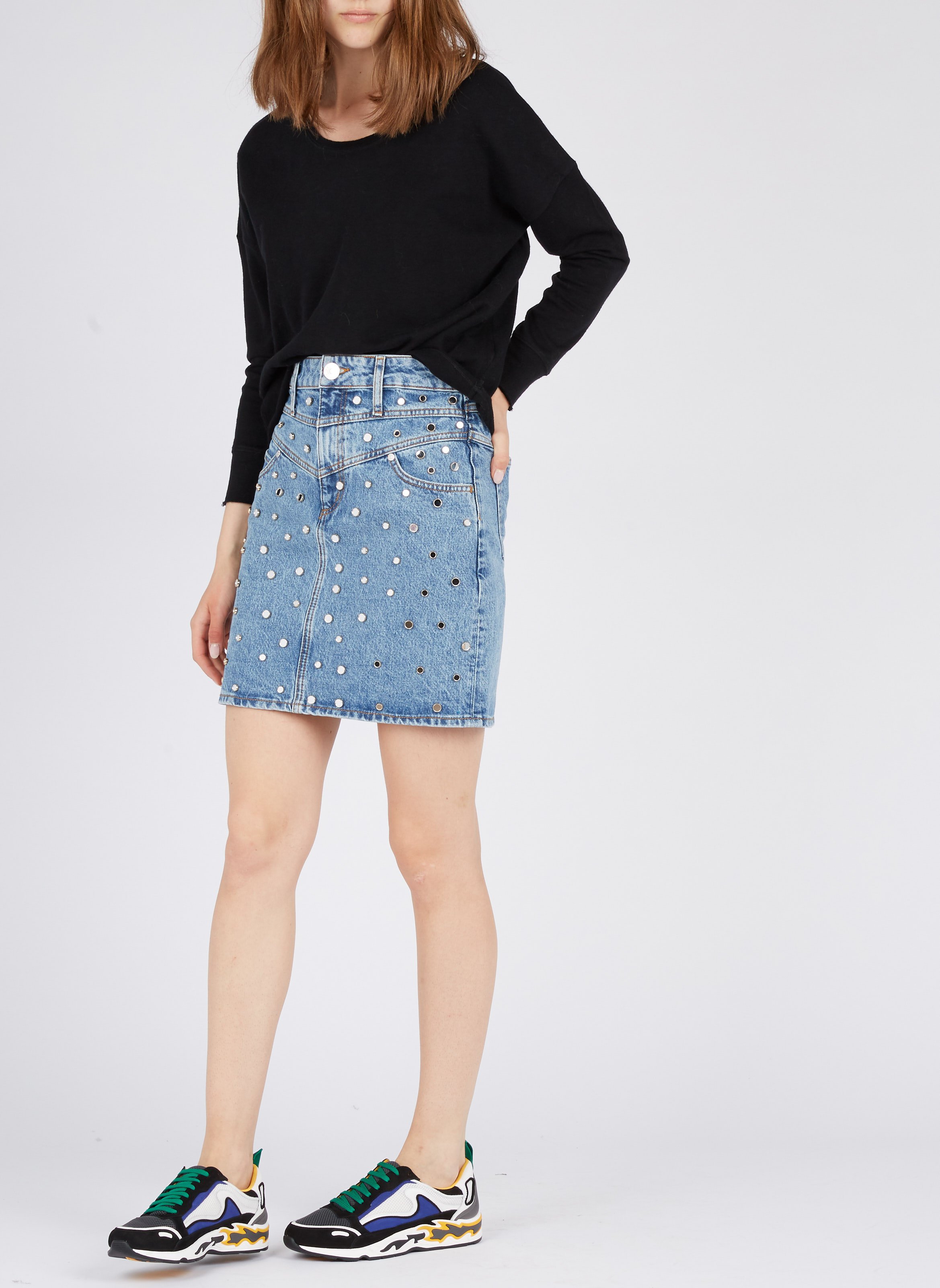 Tee-shirt col bateau en coton AMERICAN VINTAGE Noir