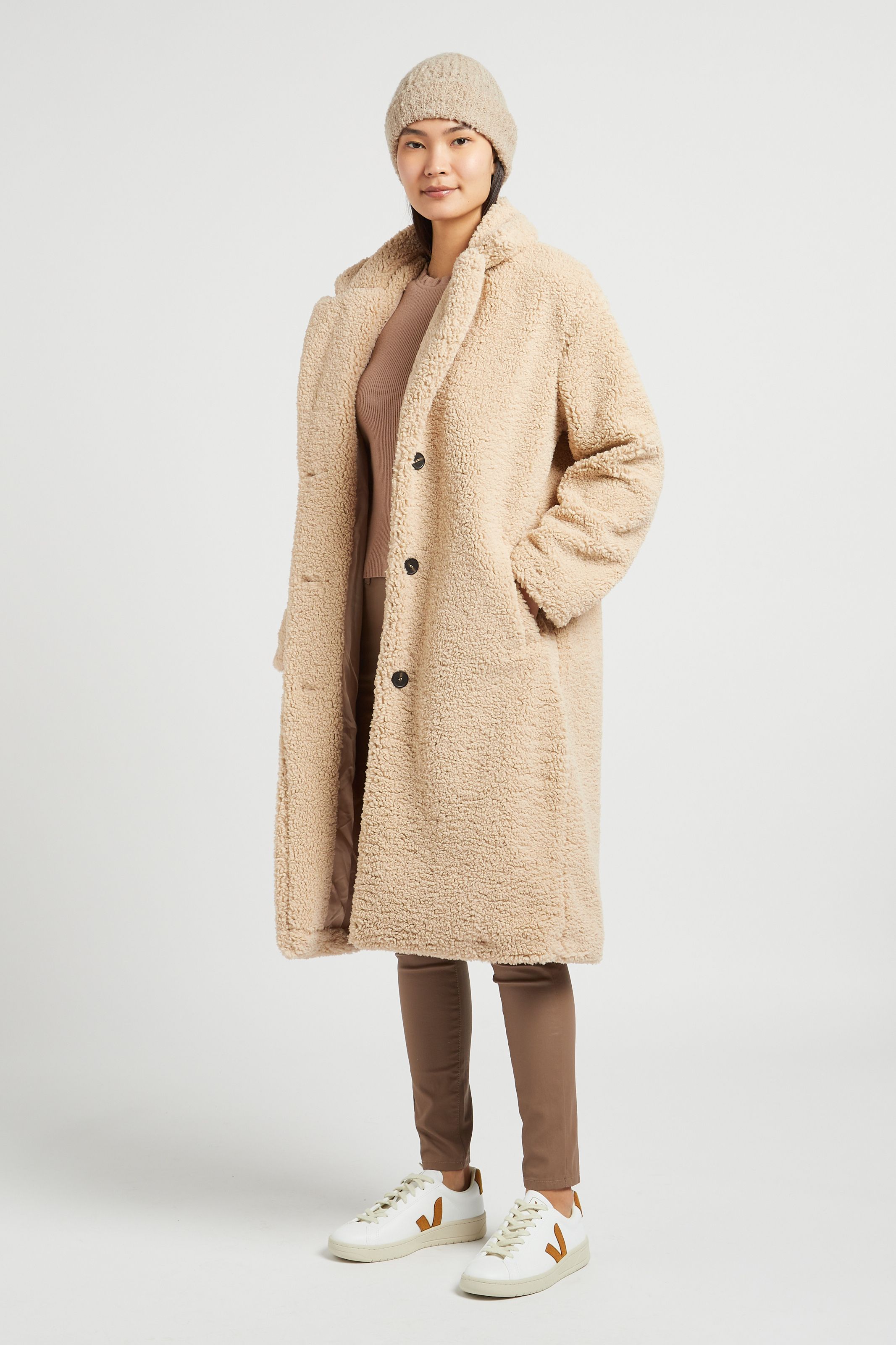 Manteau long 2025 femme mouton