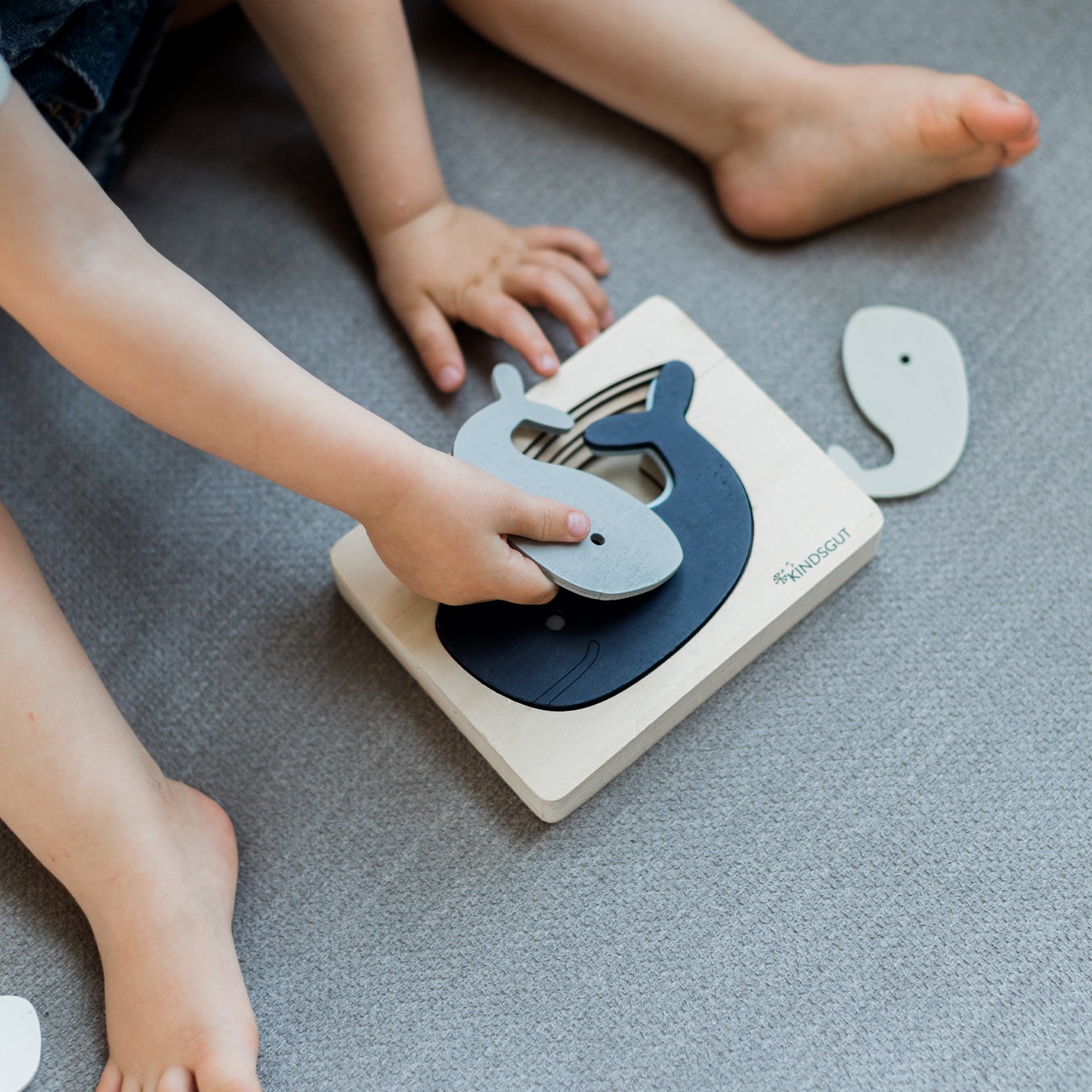 Wooden rabbit puzzle KINDSGUT Blue
