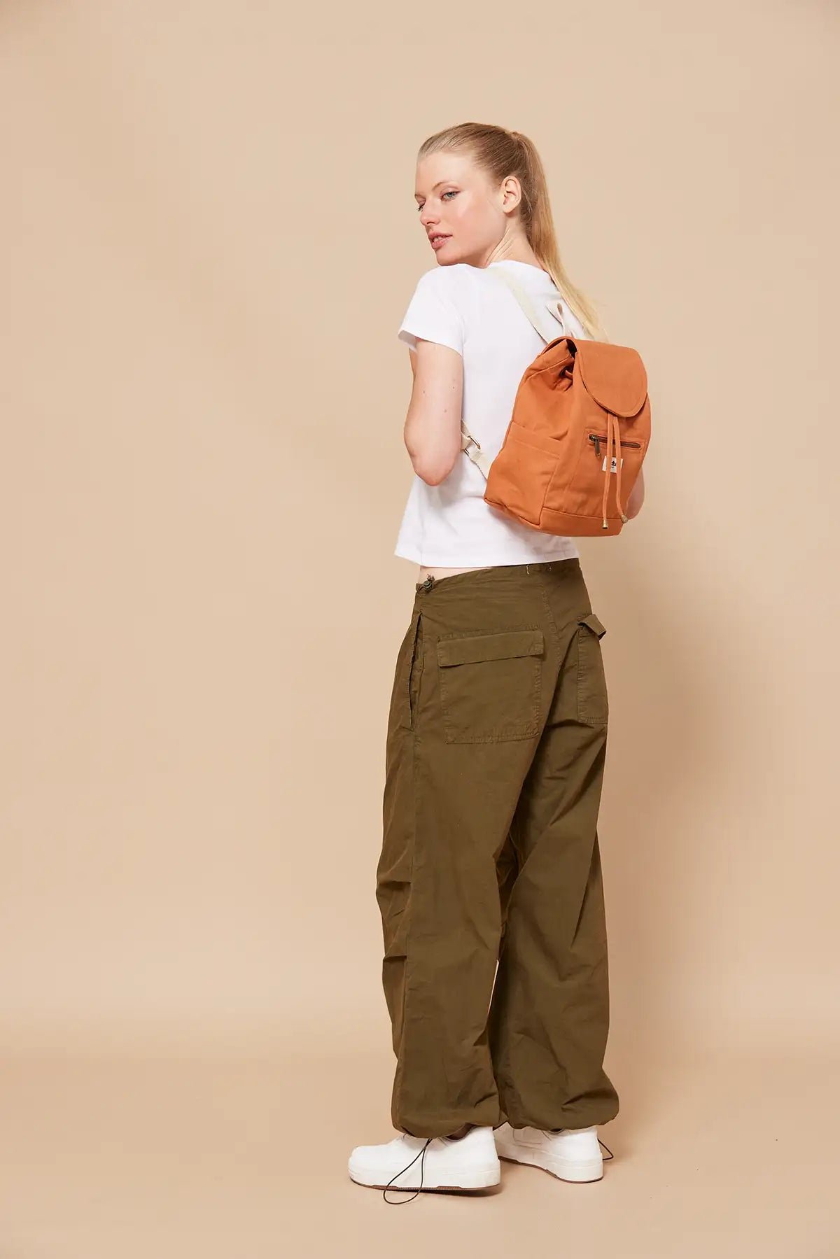 Cotton backpack Orange
