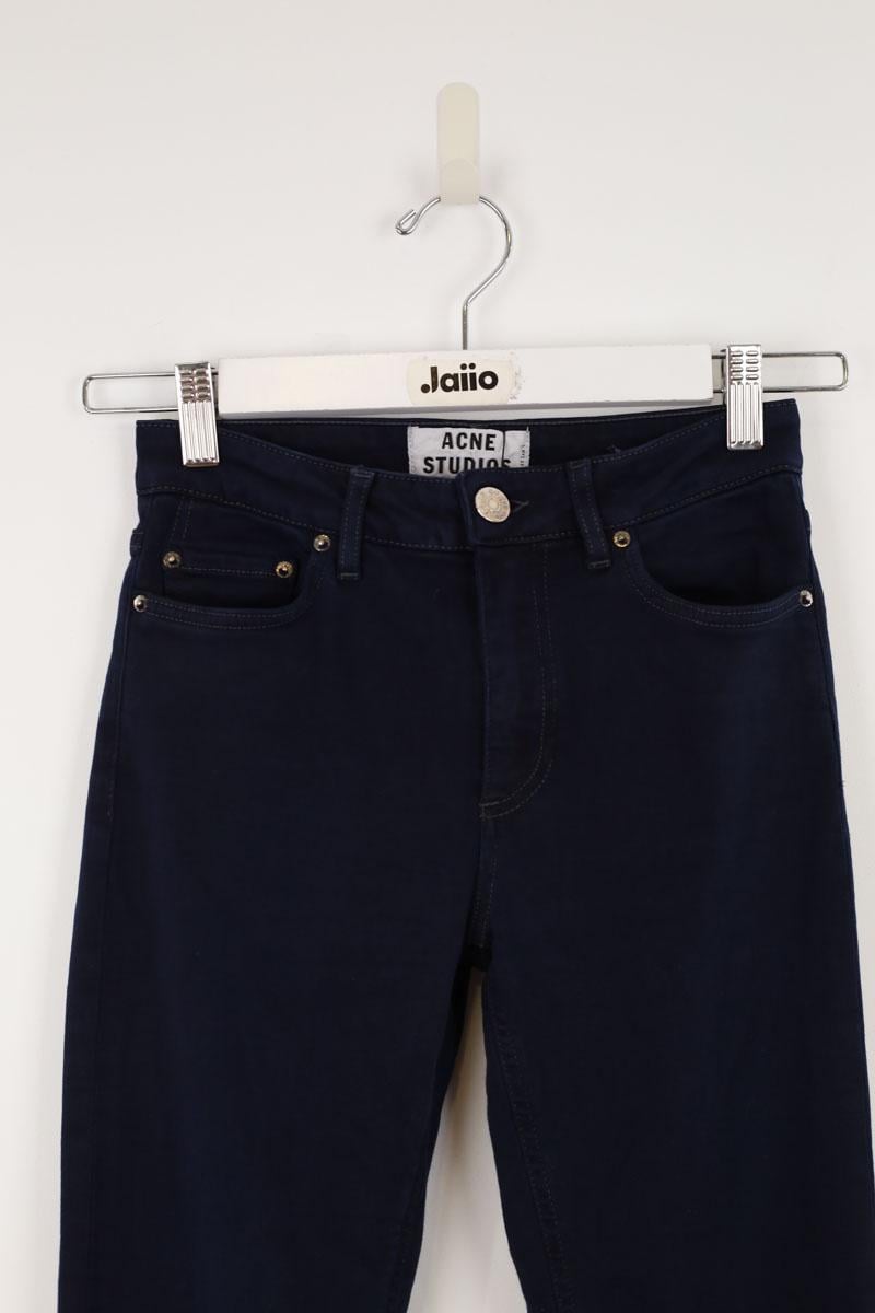 Cotton skinny jeans ACNE STUDIOS - Seconde Main Blue