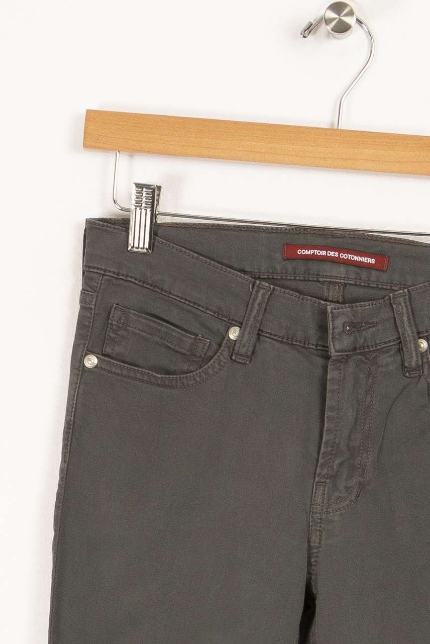Cropped slim jeans with studs COMPTOIR DES COTONNIERS - Seconde main Grey
