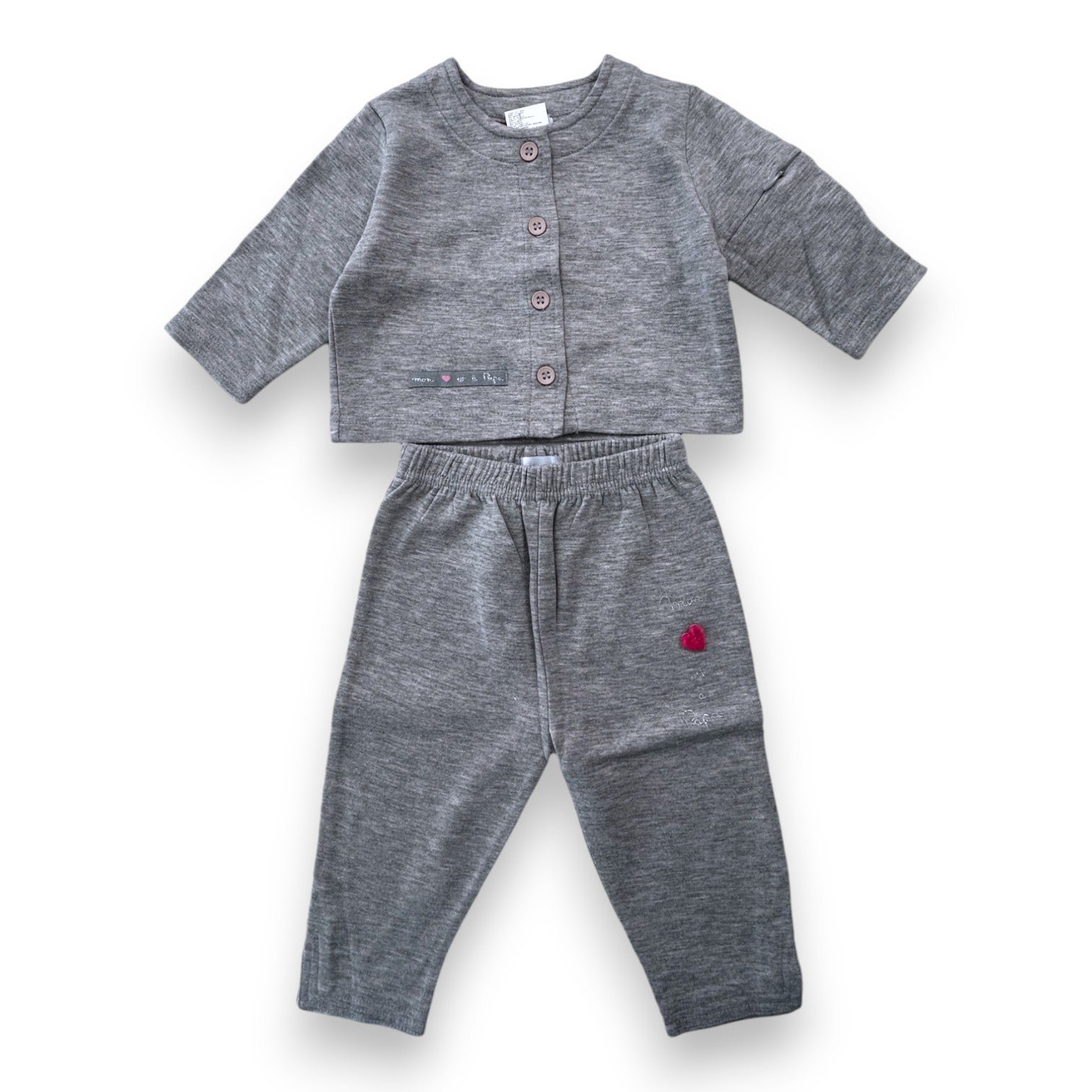 Grey Baby Set - 12 months JACADI - Seconde Main Grey