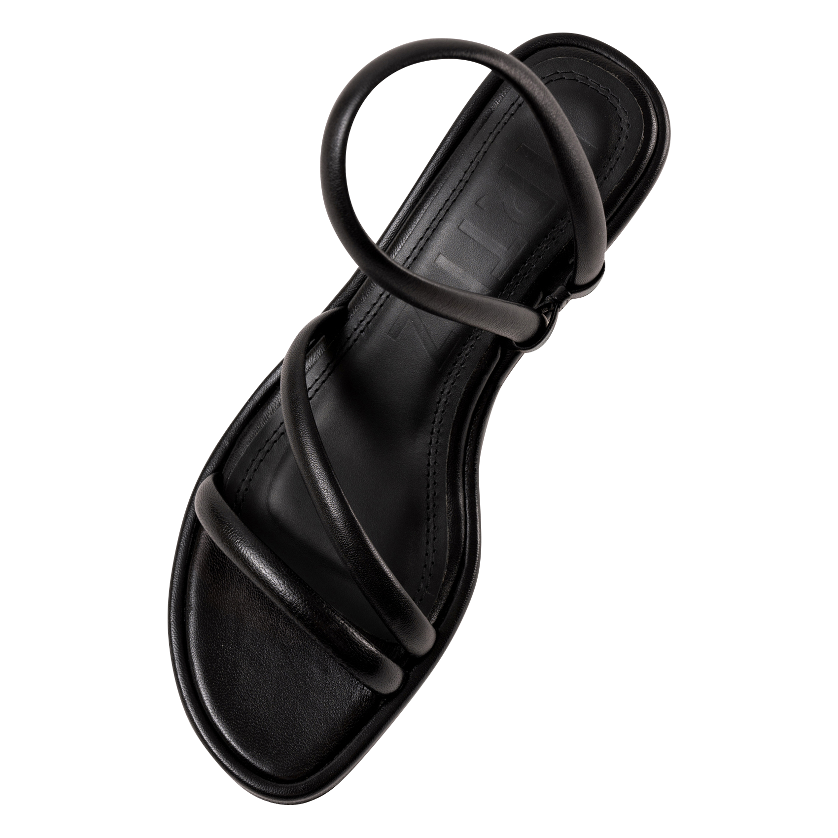 Sandales hautes en cuir SOULIER MARTINEZ Noir