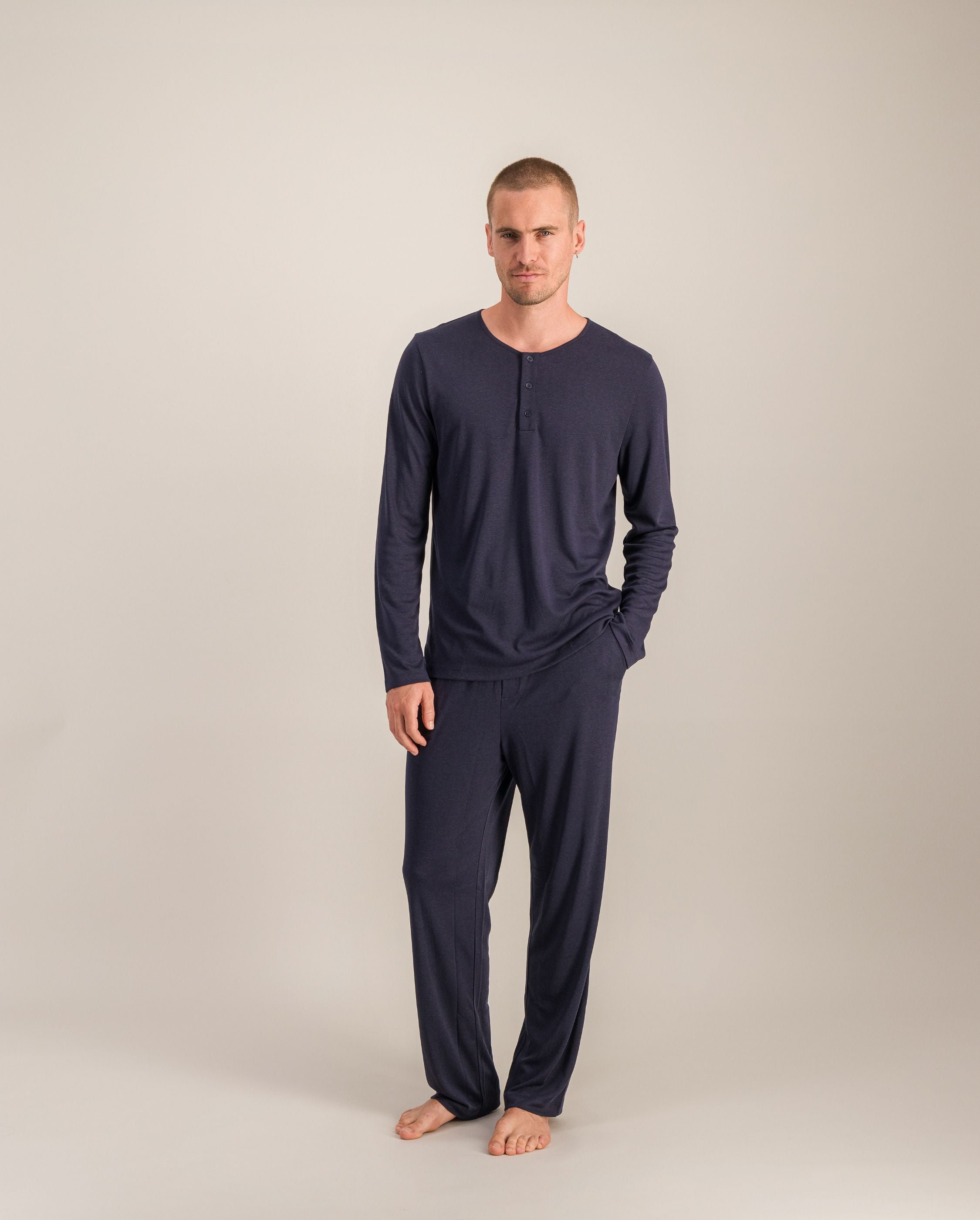 Men's pajama top, navy ANGARDE Blue