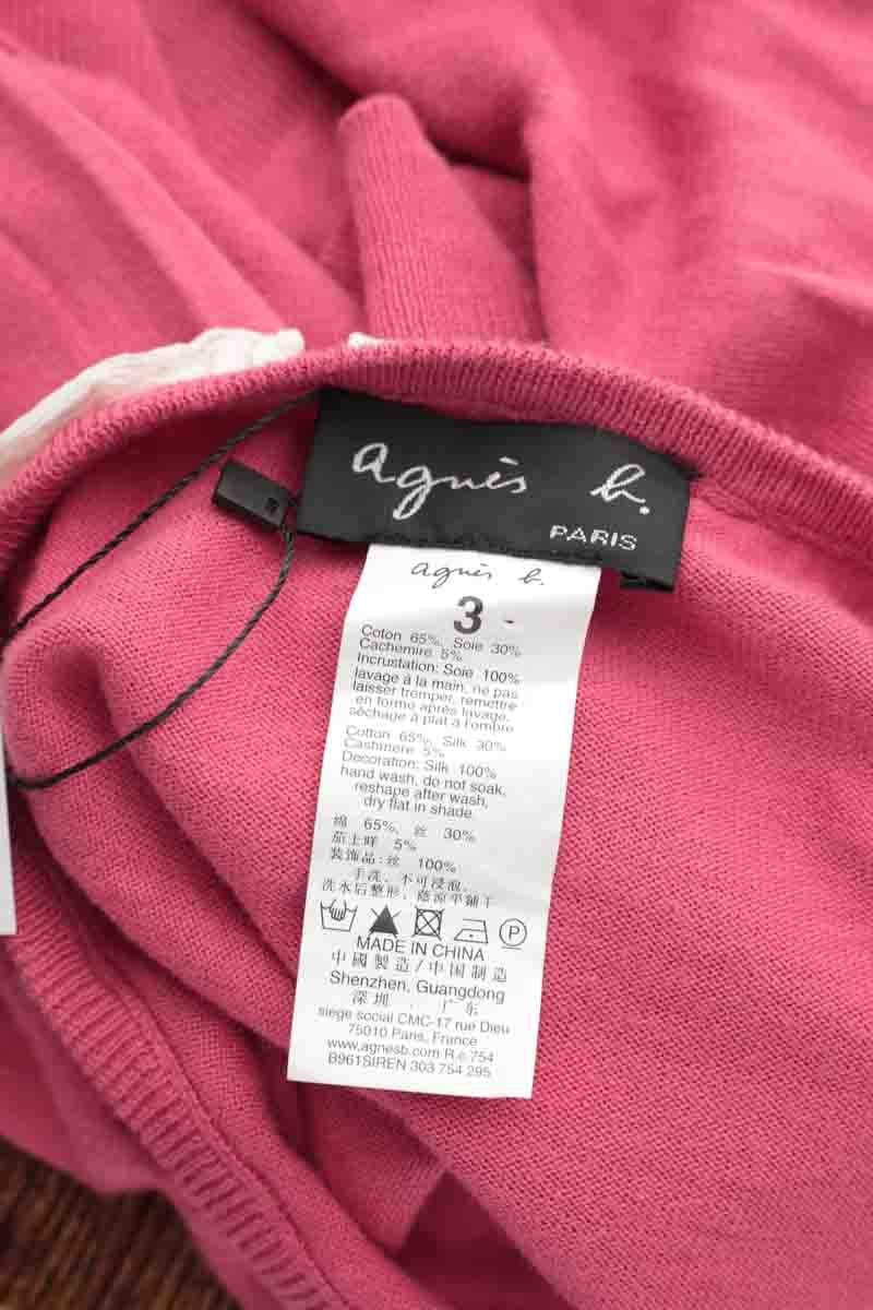 Cotton cardigan AGNES B. - Seconde Main Pink