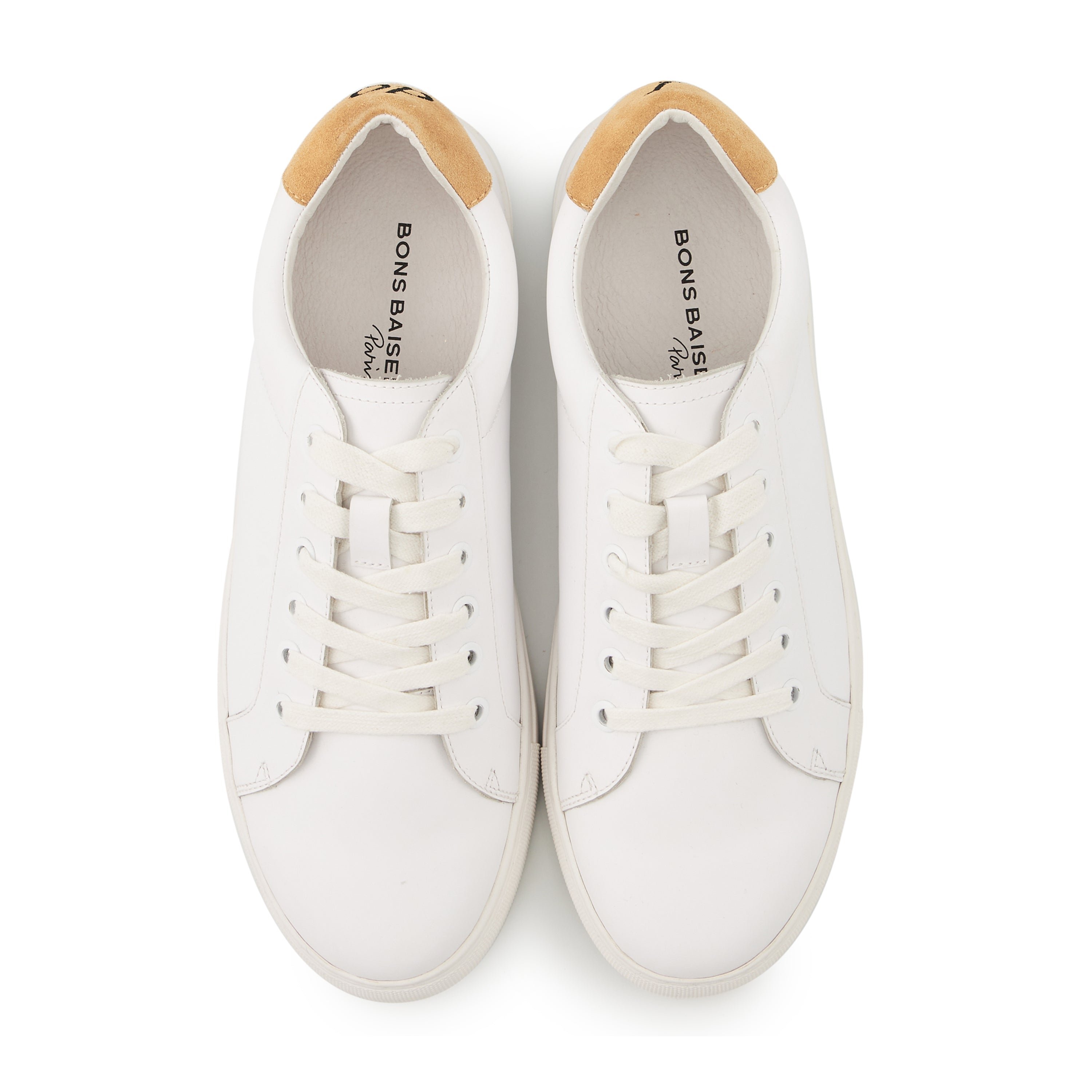Leather sneakers BONS BAISERS PARIS White