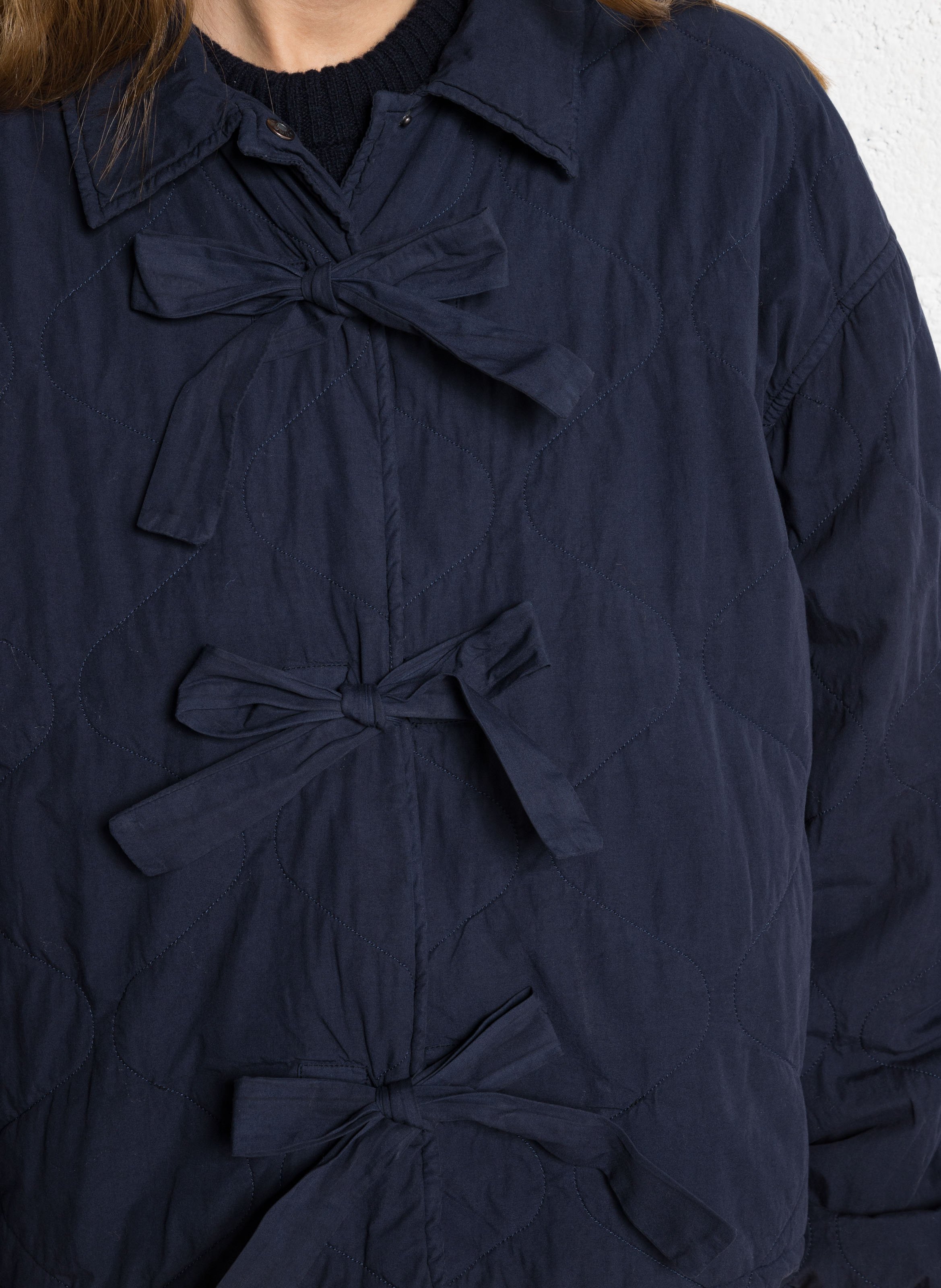 Ruimvallend, gewatteerd, katoenen jasje THE NEW SOCIETY Blauw