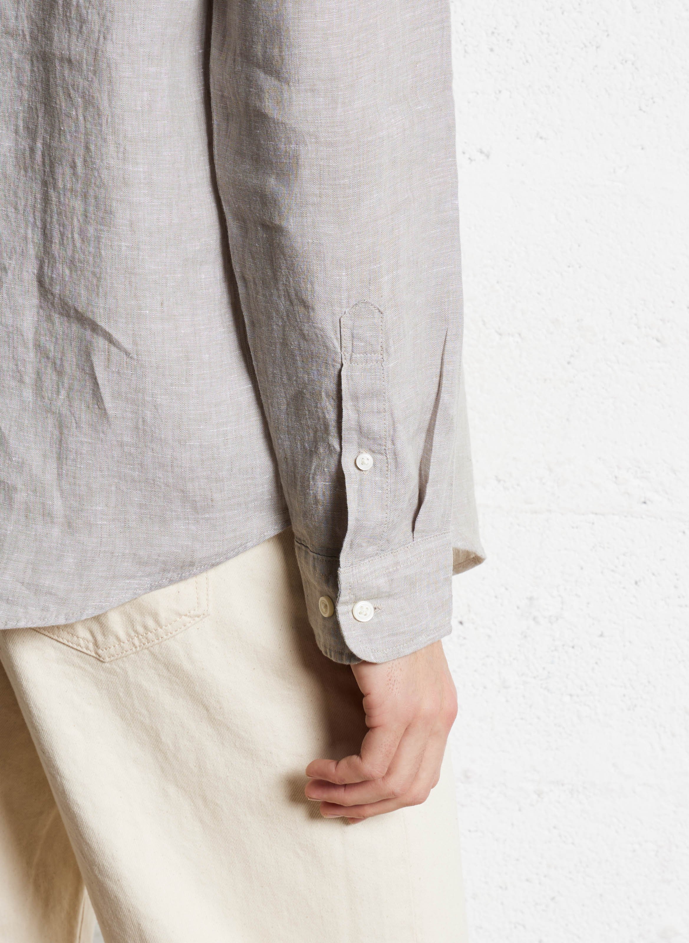 Classic linen shirt SELECTED Grey
