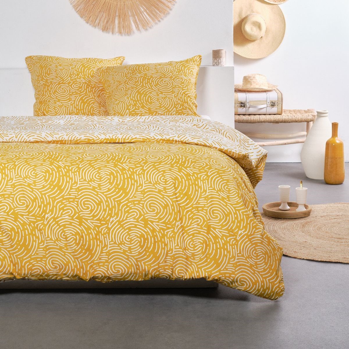 Cotton bedding set TODAY LINGE DE MAISON Yellow