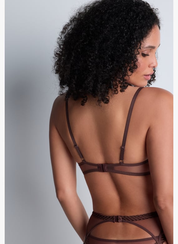 Underwired demi-cup bra | Brown by AUBADE Underwired demi-cup bra Brown