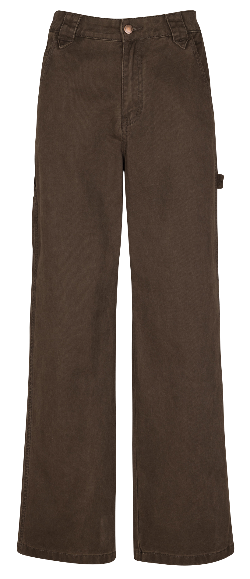 Pantalon droite en coton bio SUNCOO Marron