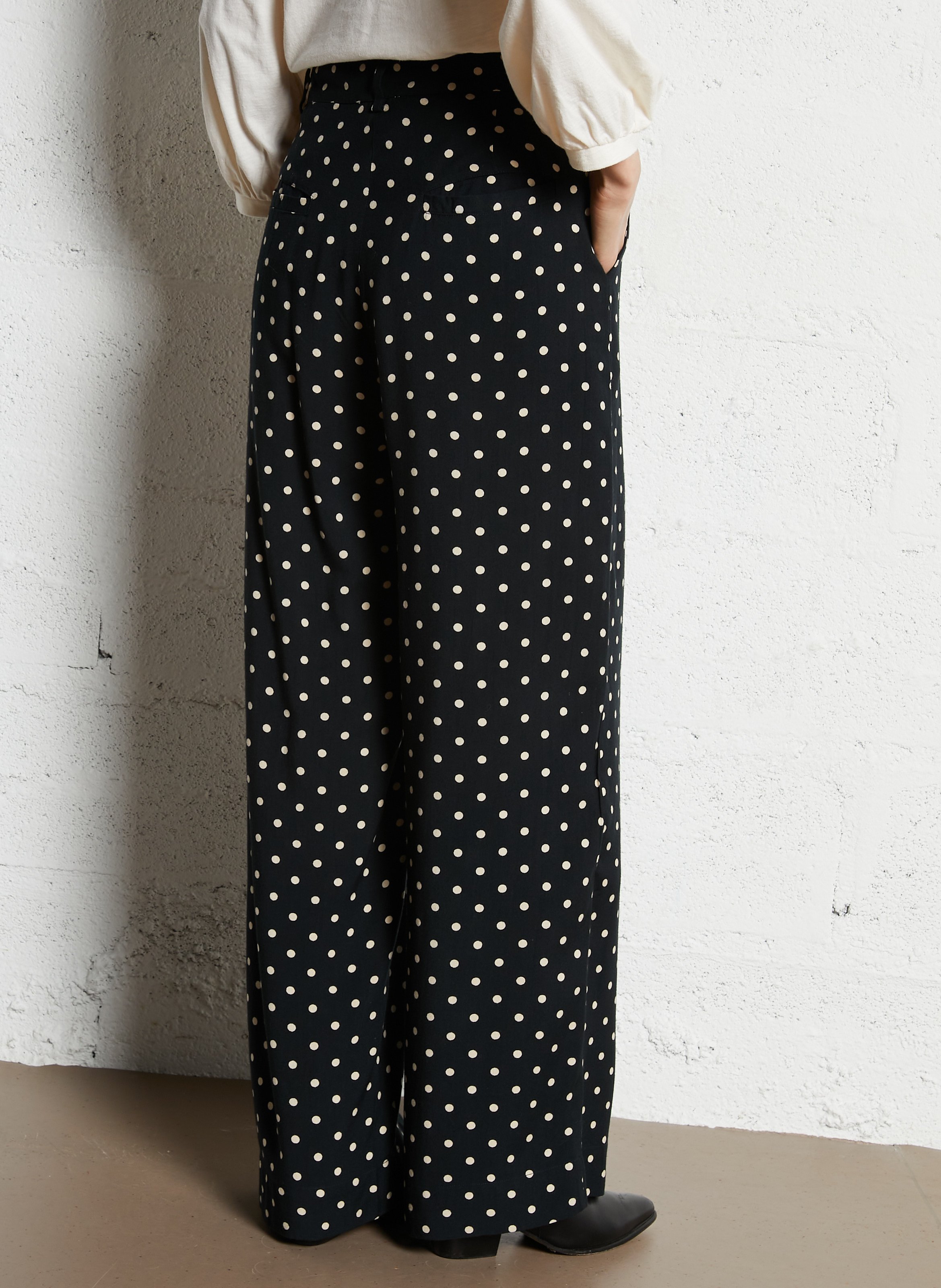 Weite Hose mit Punkten EMILE ET IDA Schwarz