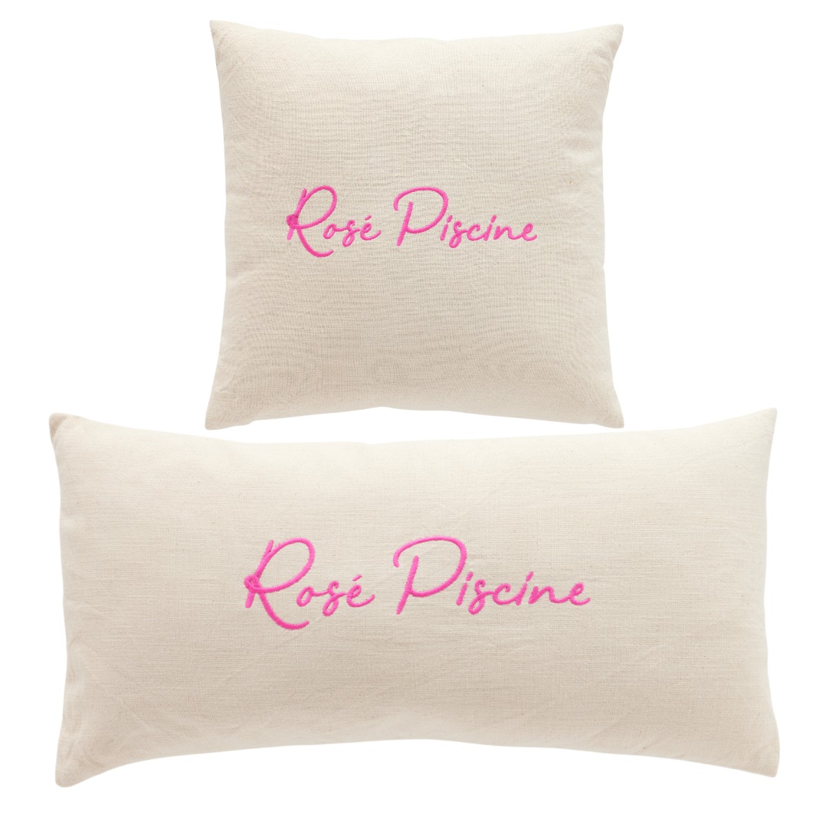 Set of 2 cotton removable cushion covers TODAY LINGE DE MAISON Pink