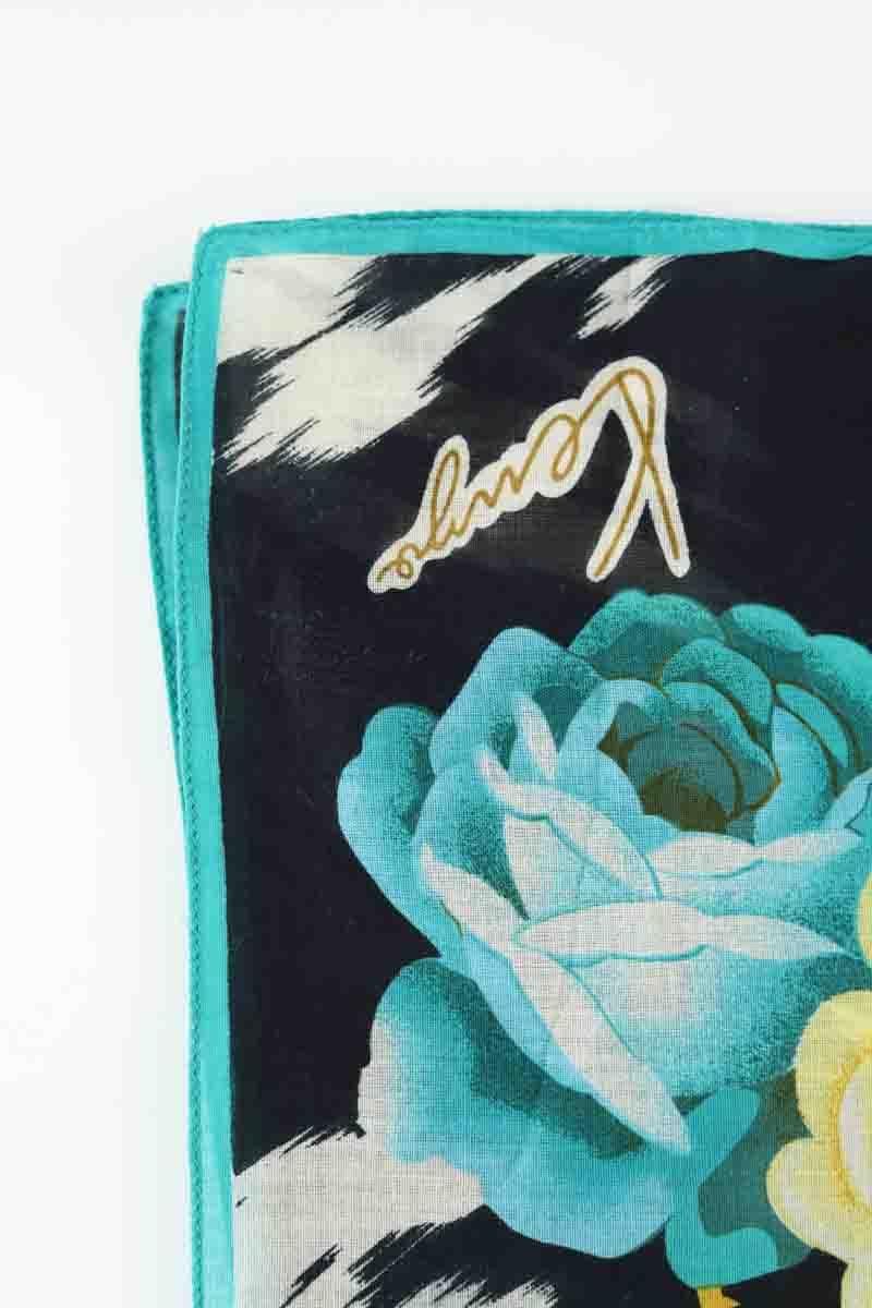 Cotton square scarf KENZO - SECONDE MAIN Black