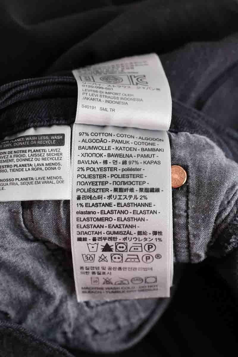 501? straight cotton jeans LEVI'S - Seconde main Black