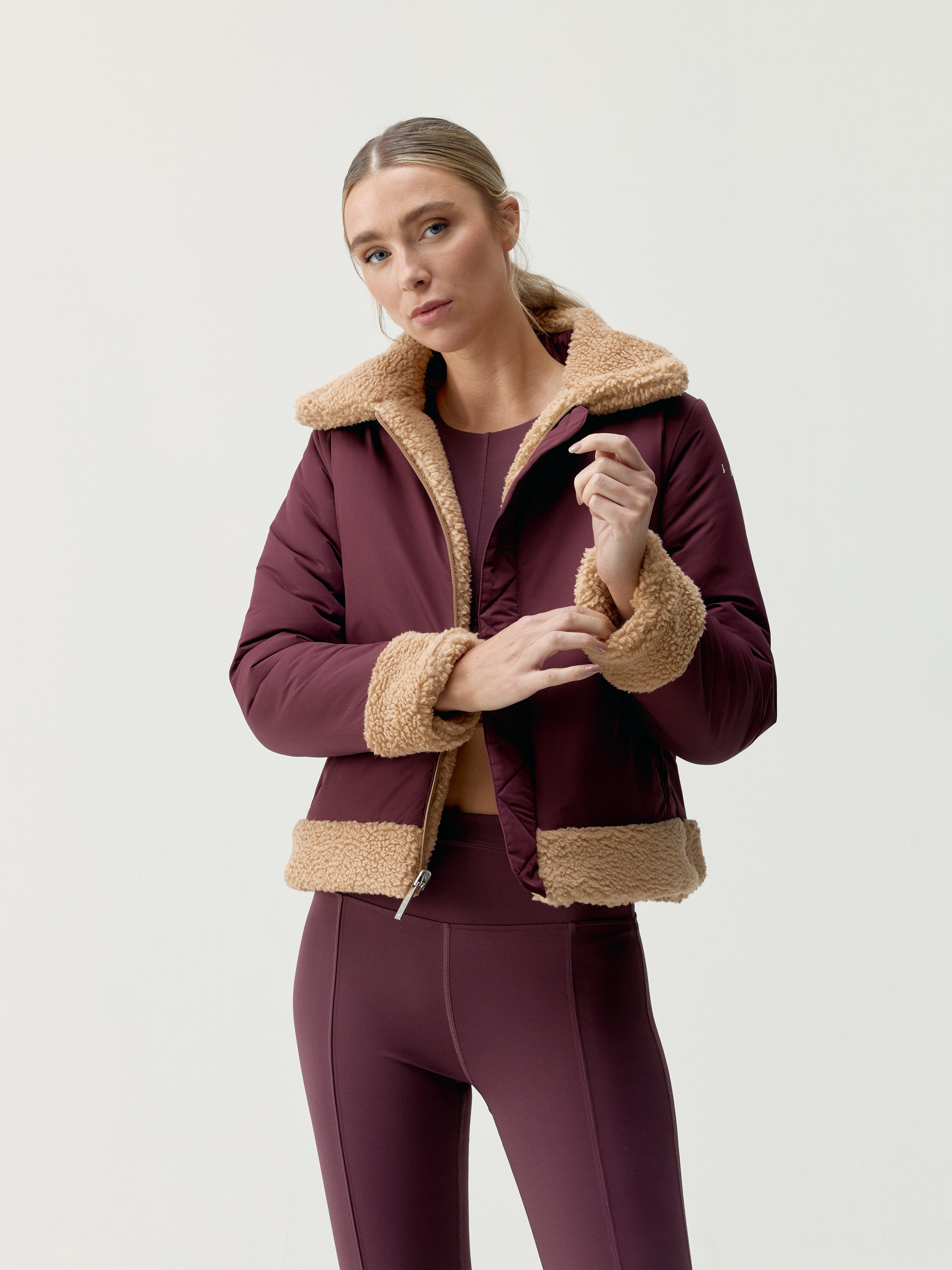 Quilted winter coat BORN LIVING YOGA Red