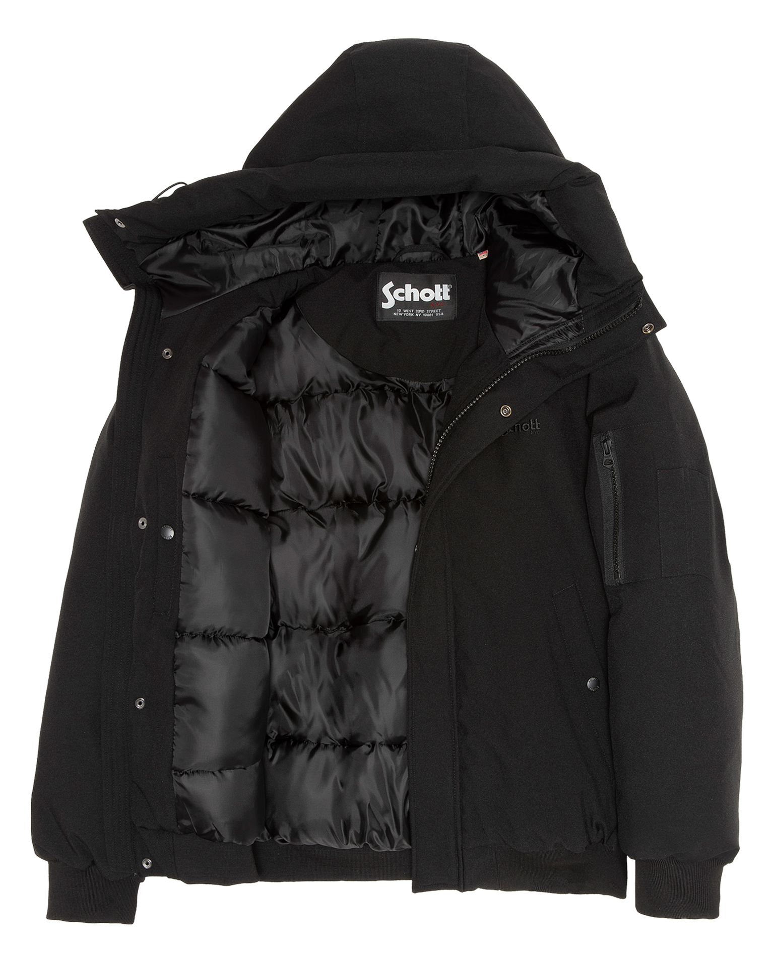 Jack met hoge kraag SCHOTT Zwart