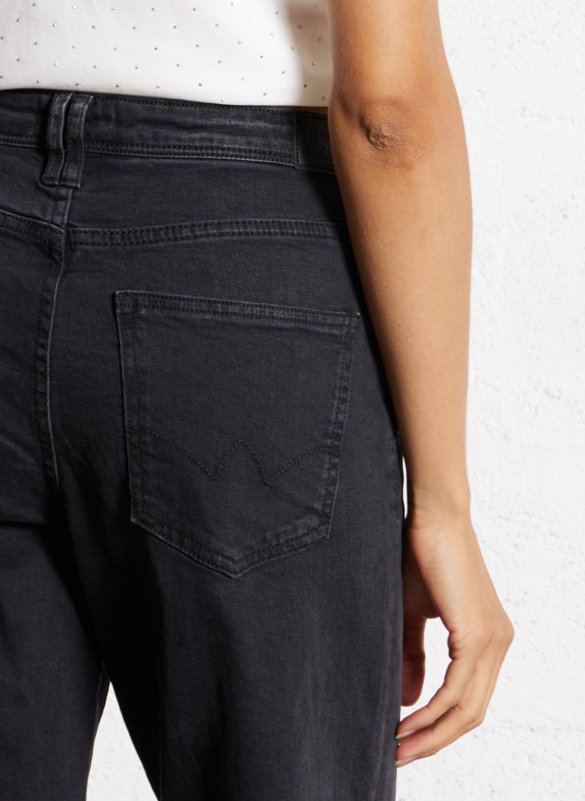 Jean large en coton mélangé LE TEMPS DES CERISES Noir