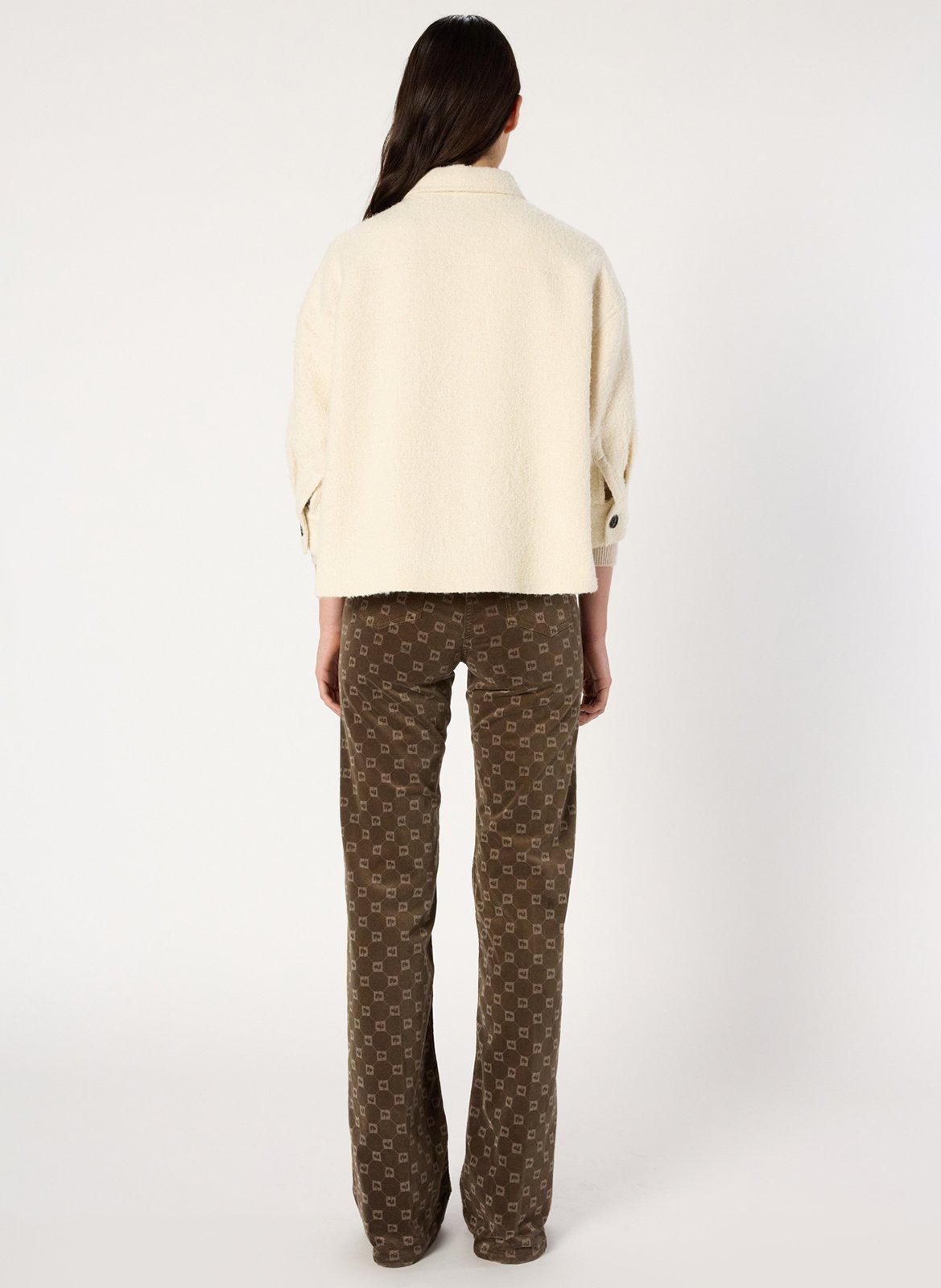 Rechte knoopjas in effen tweed GERARD DAREL Beige