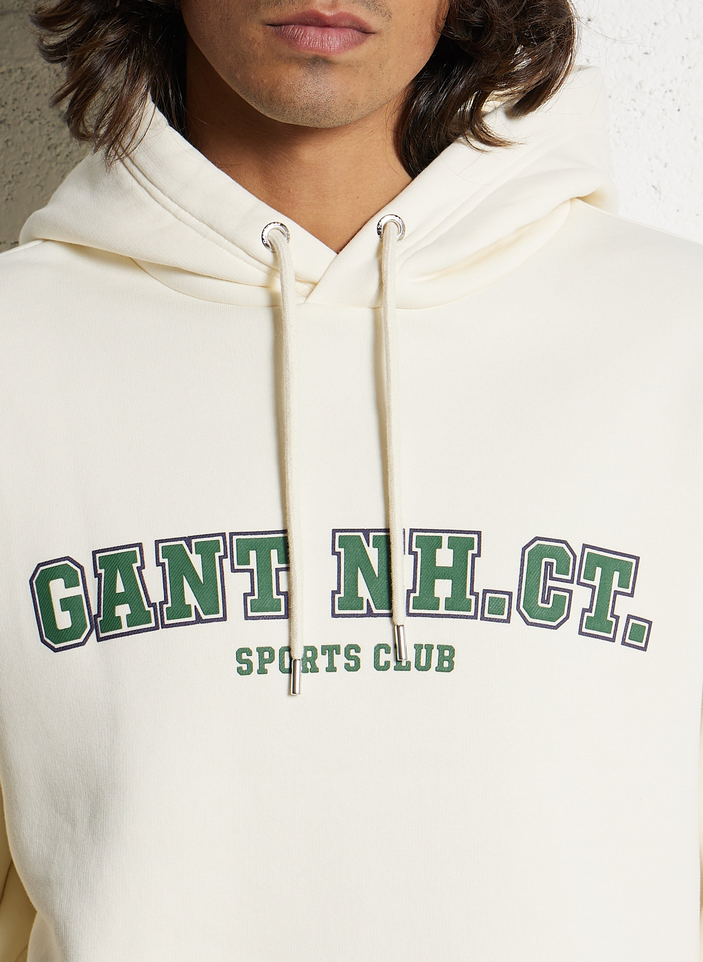 Sweat à capuche en coton mélangé  GANT Beige