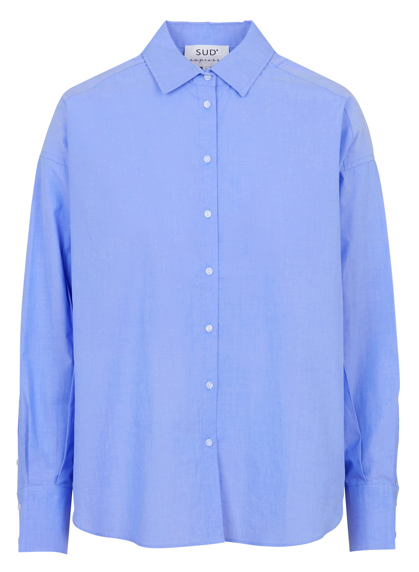 Chemise en coton col classique SUD EXPRESS Bleu