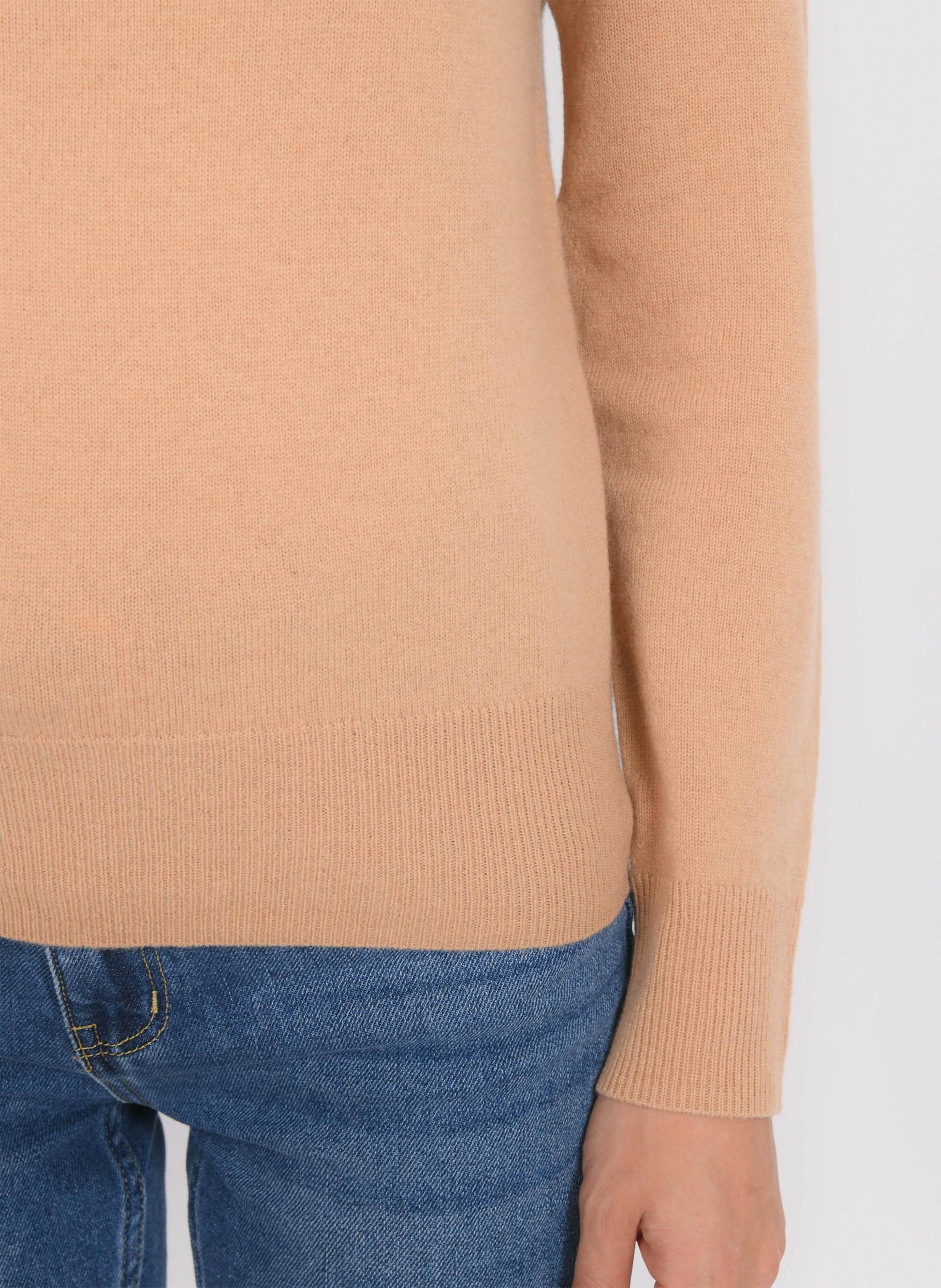 Rollkragenpullover aus einfarbiger Wolle und Kaschmir KOOKAI Beige