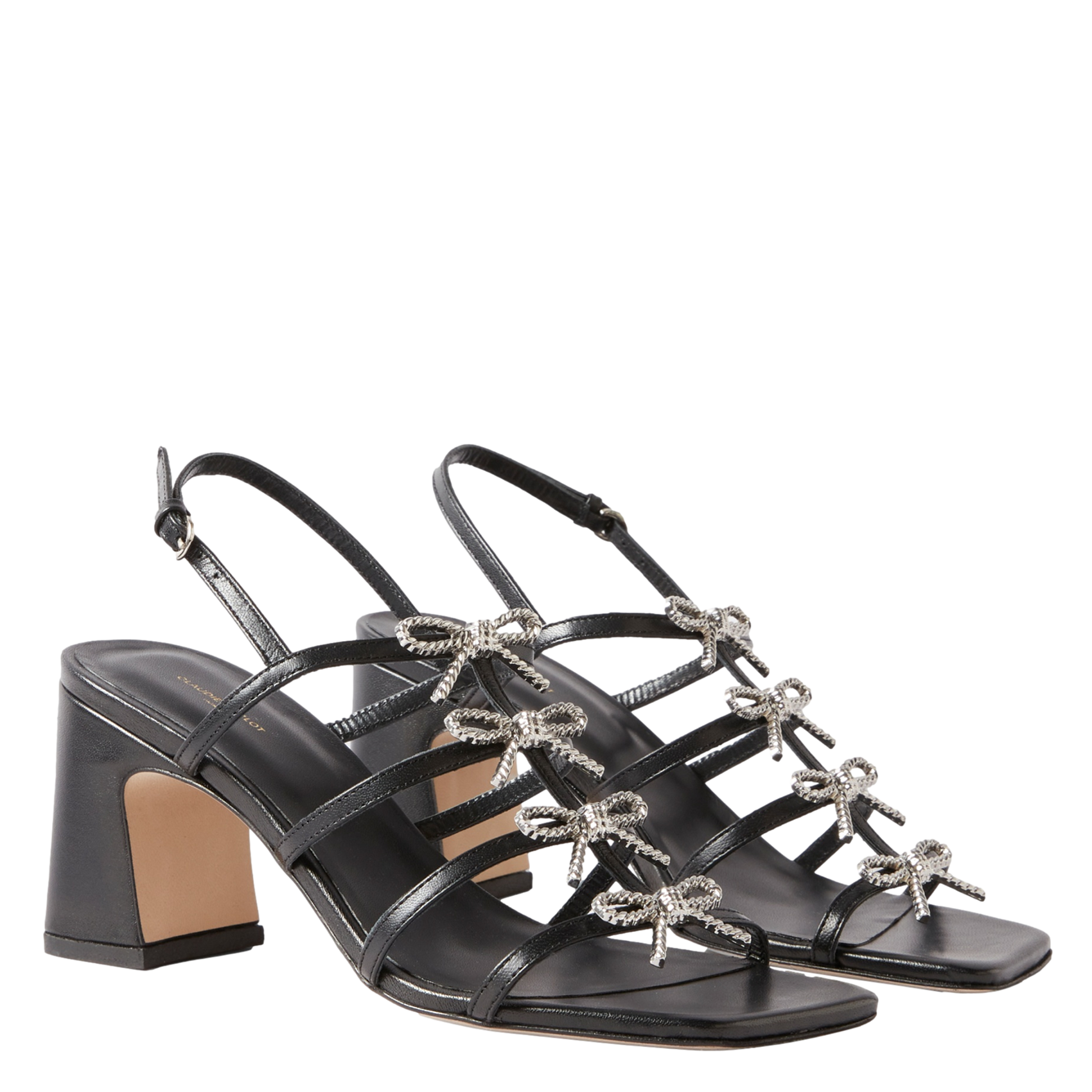 Alice heeled leather sandals CLAUDIE PIERLOT Black