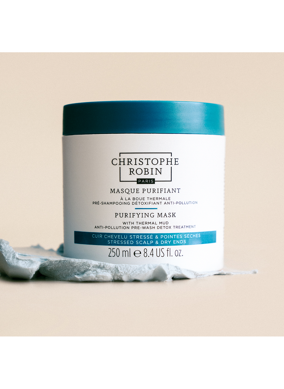 Masque purifiant à la boue thermale CHRISTOPHE ROBIN No color