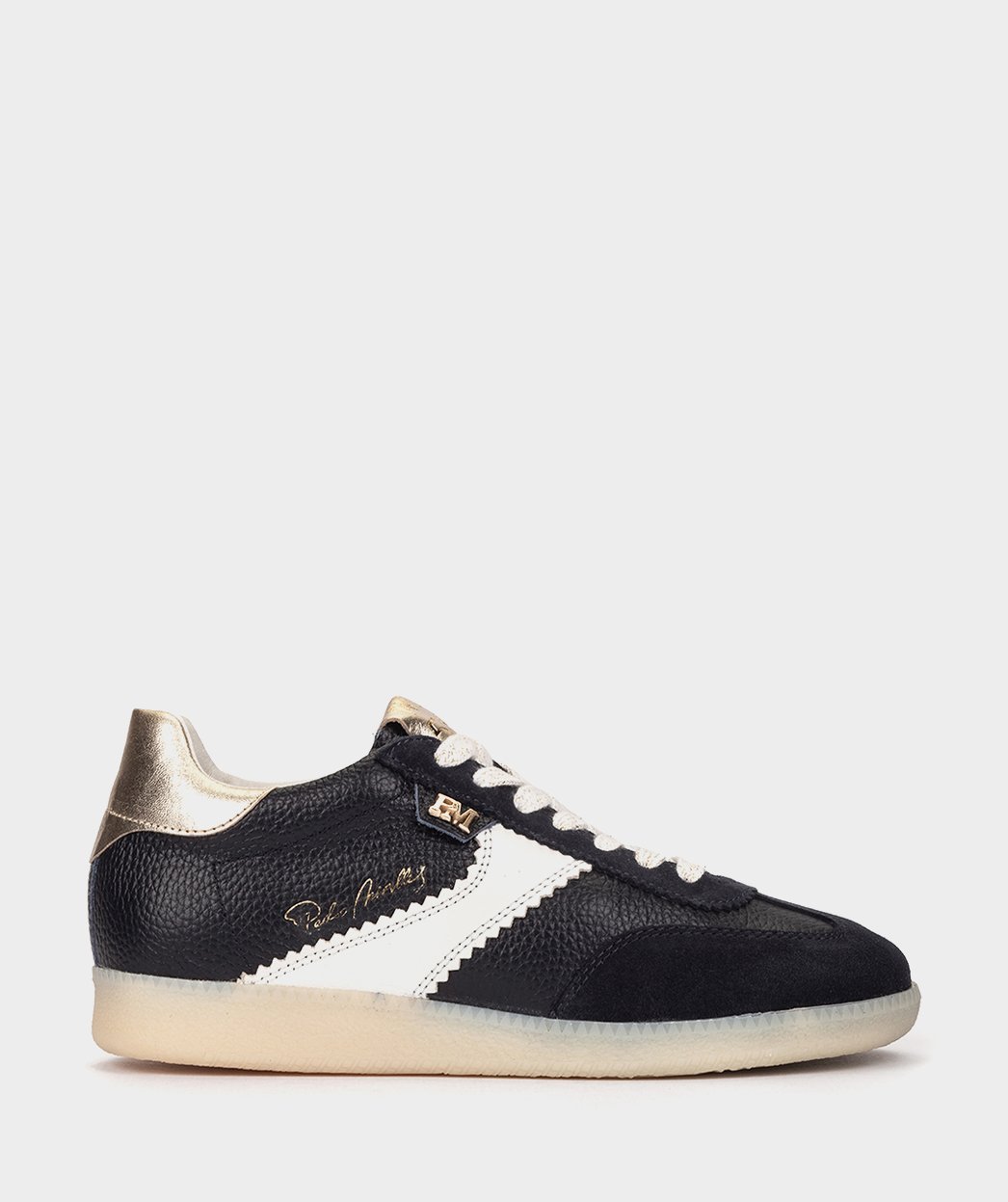 <p>Sporty navy blue leather sneakers</p> PEDRO MIRALLES Blue