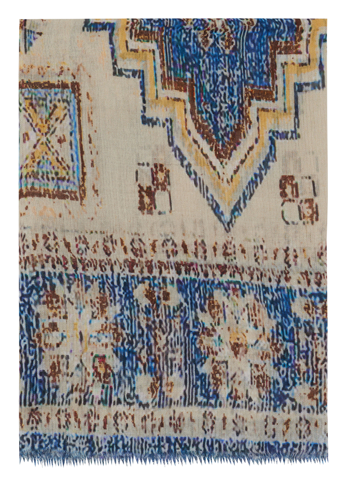 Printed cotton-blend scarf GERARD DAREL Beige