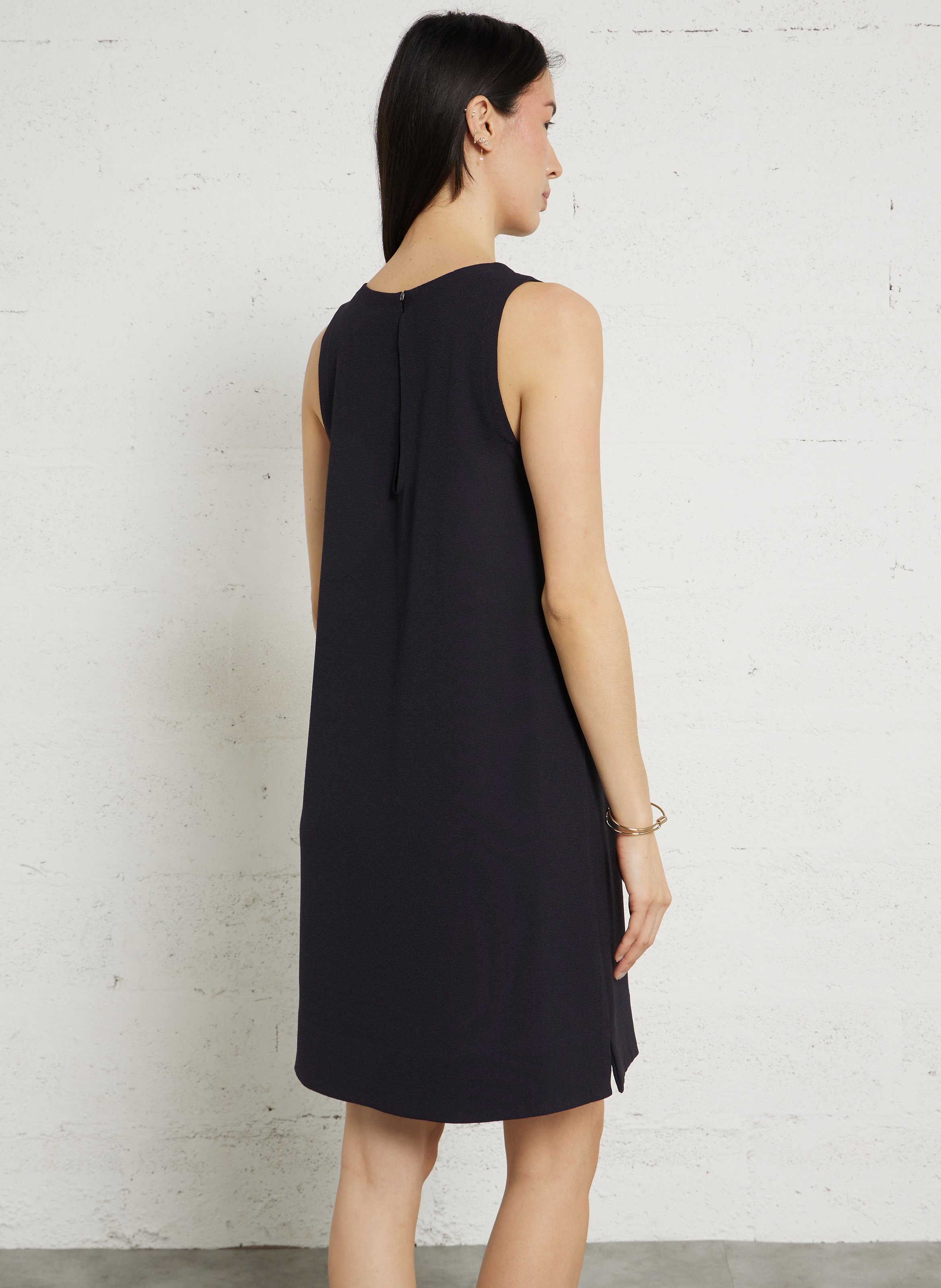 Robe trapèze courte col rond HARTFORD Bleu