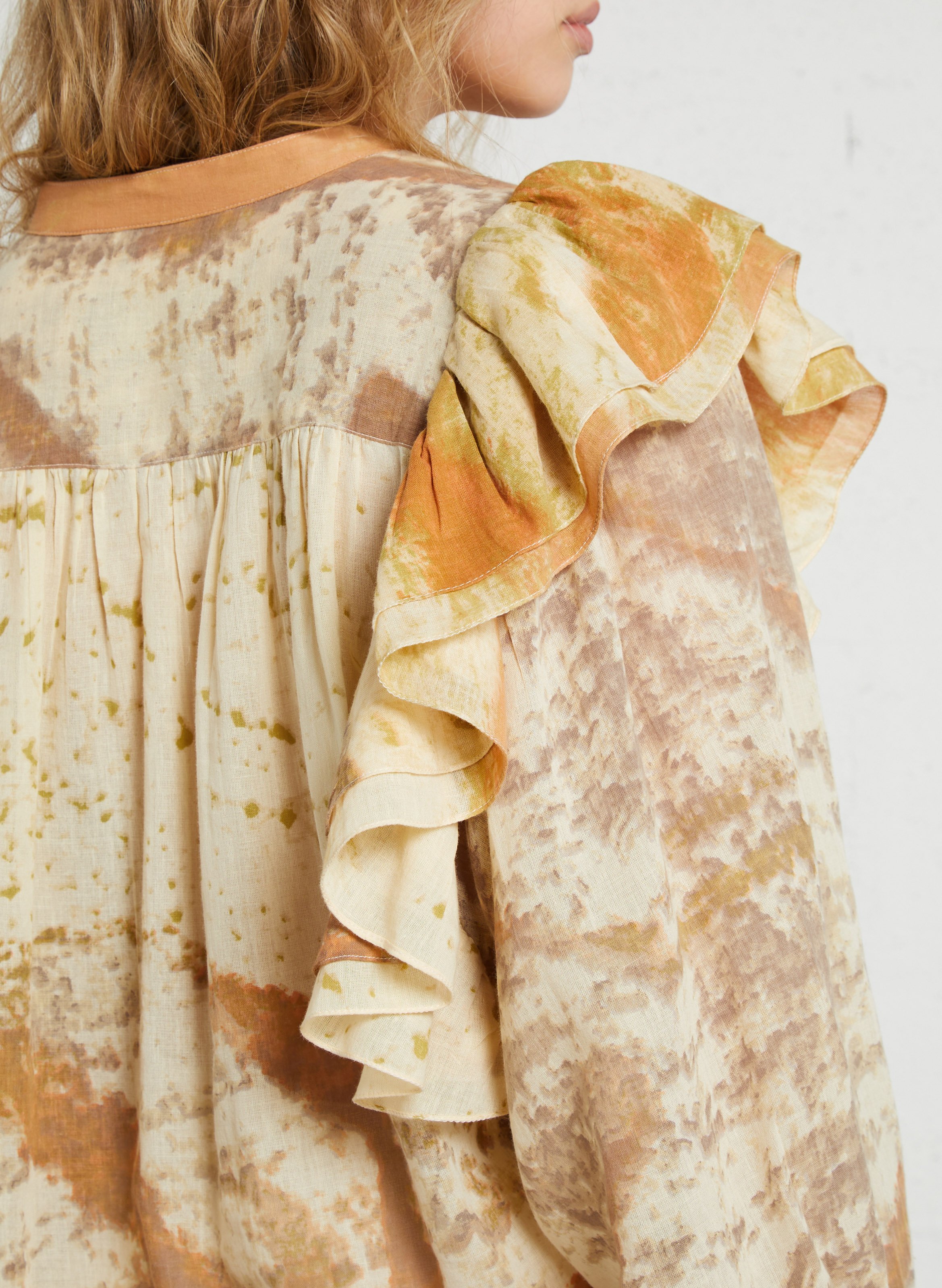 Oversized overhemd van katoen met klassieke kraag MES DEMOISELLES Veelkleurig