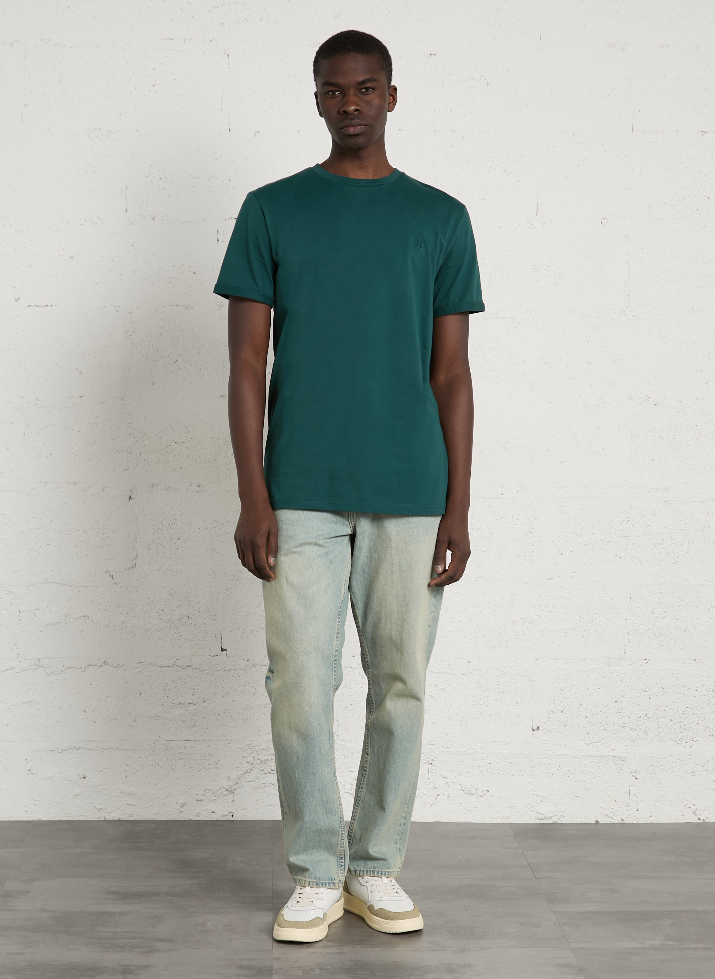 Cotton straight jeans SOLID Blue