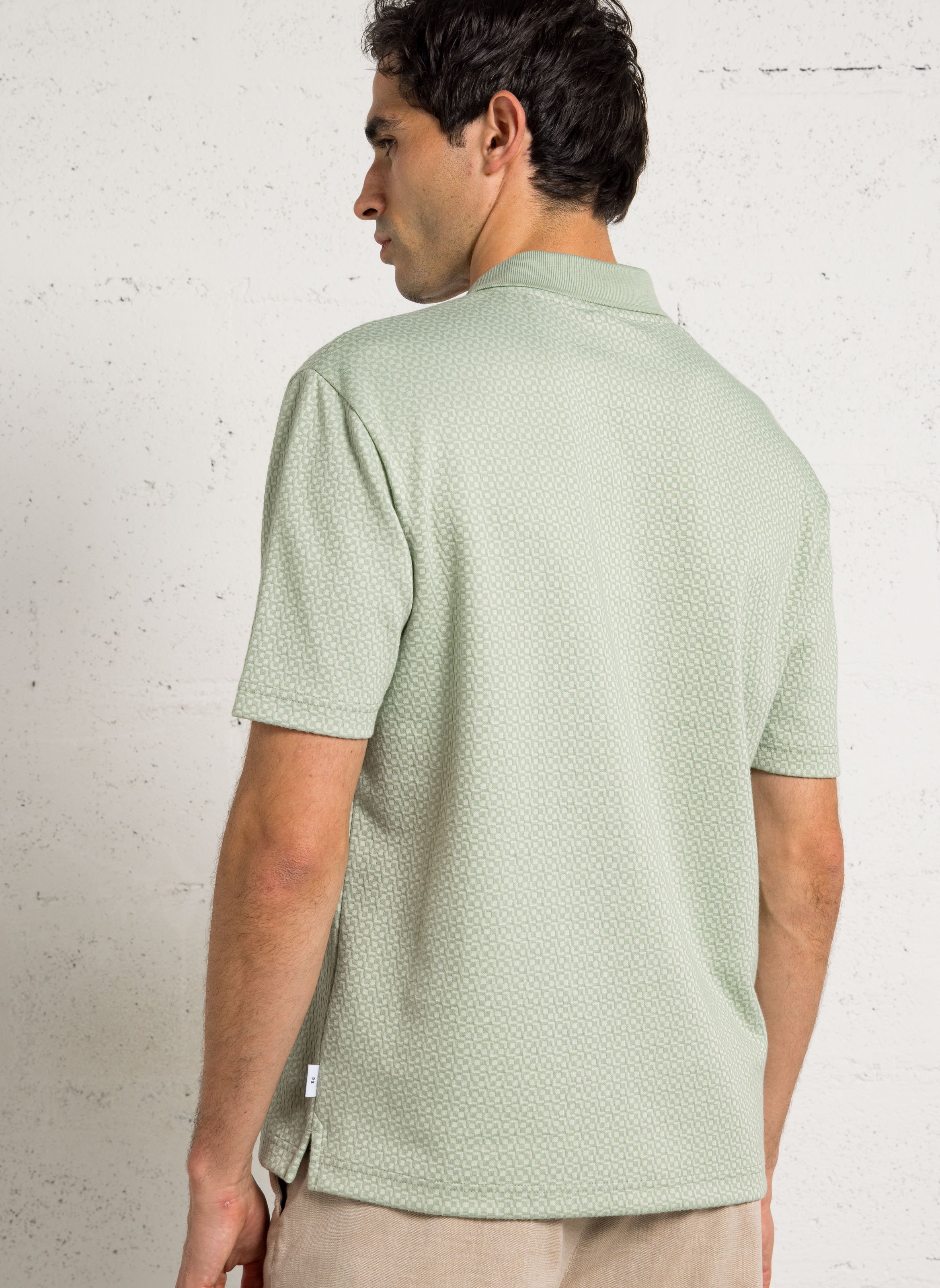 Buttoned jacquard polo PAUL SMITH Green