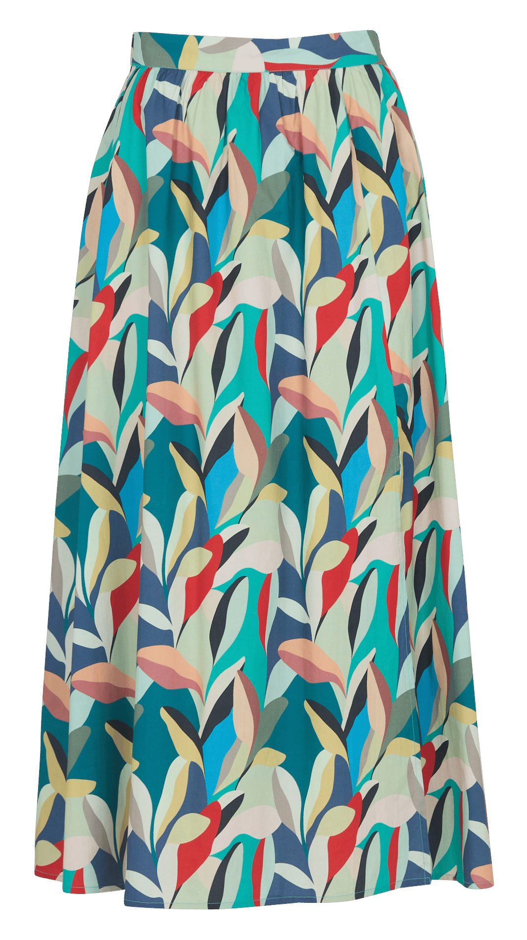 Jupe longue évasée imprimée en coton PETITE MENDIGOTE Multicolore