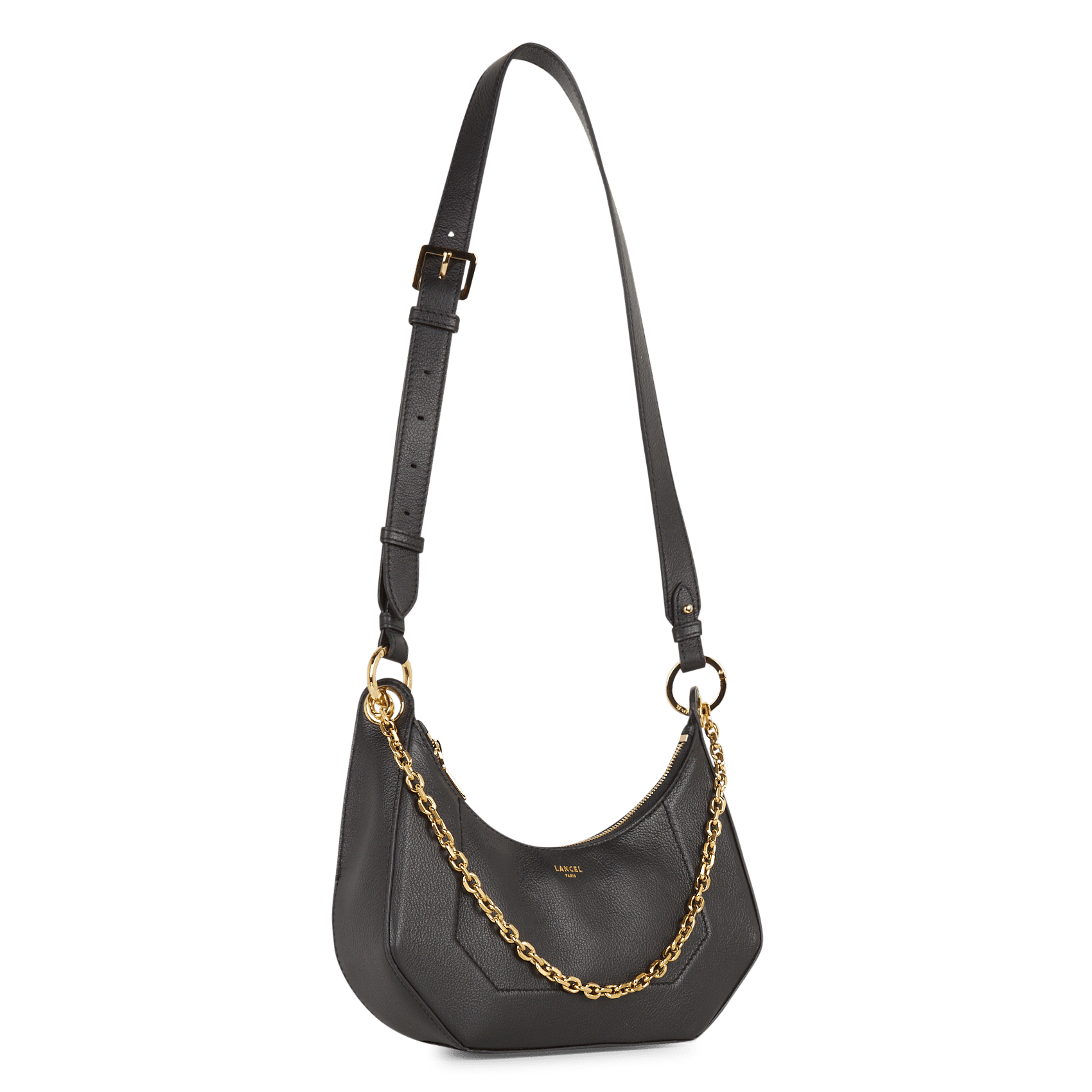 Sac porté épaule en cuir LANCEL Noir