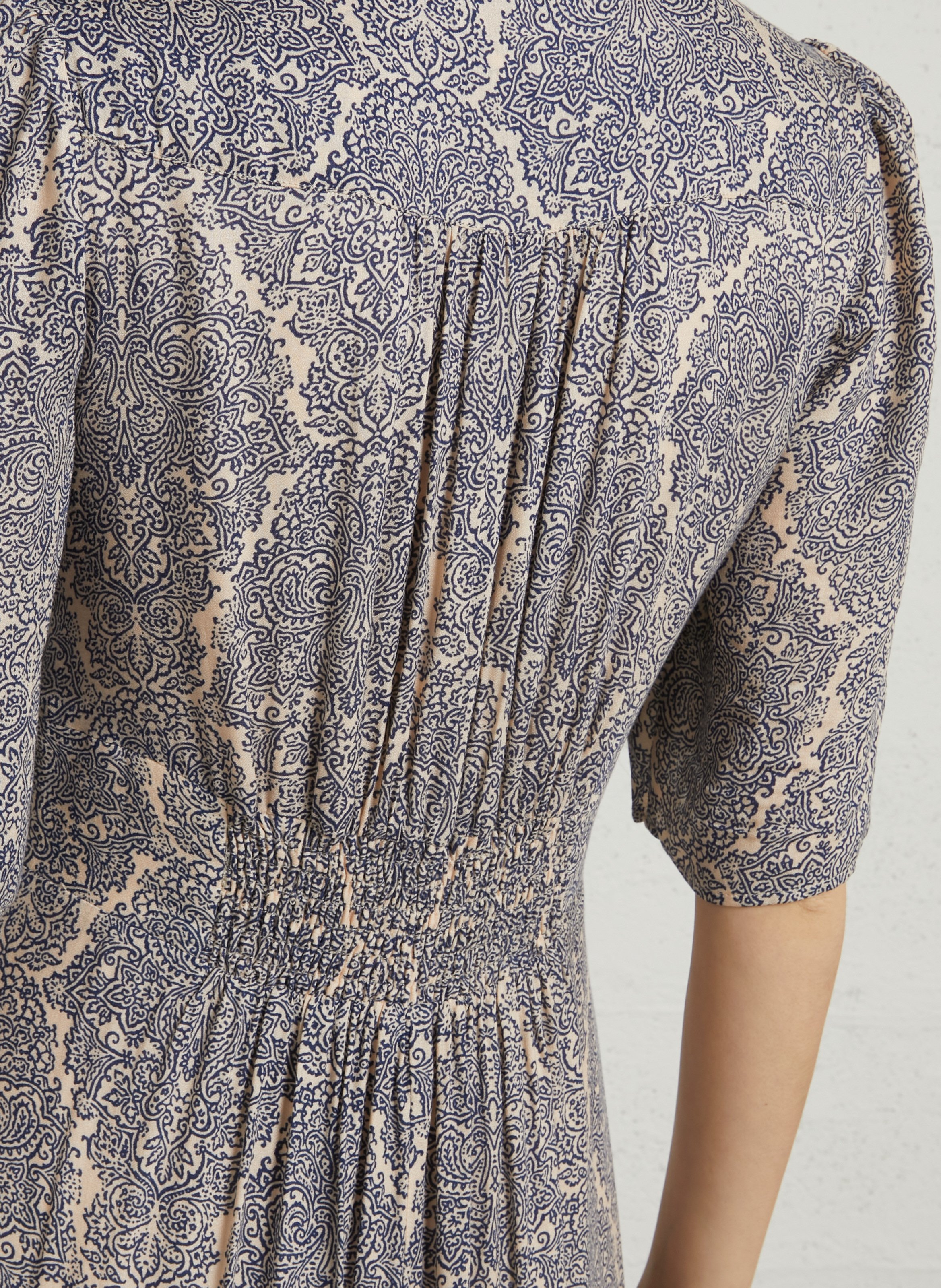 Lange jurk met print MAISON 123 Blauw