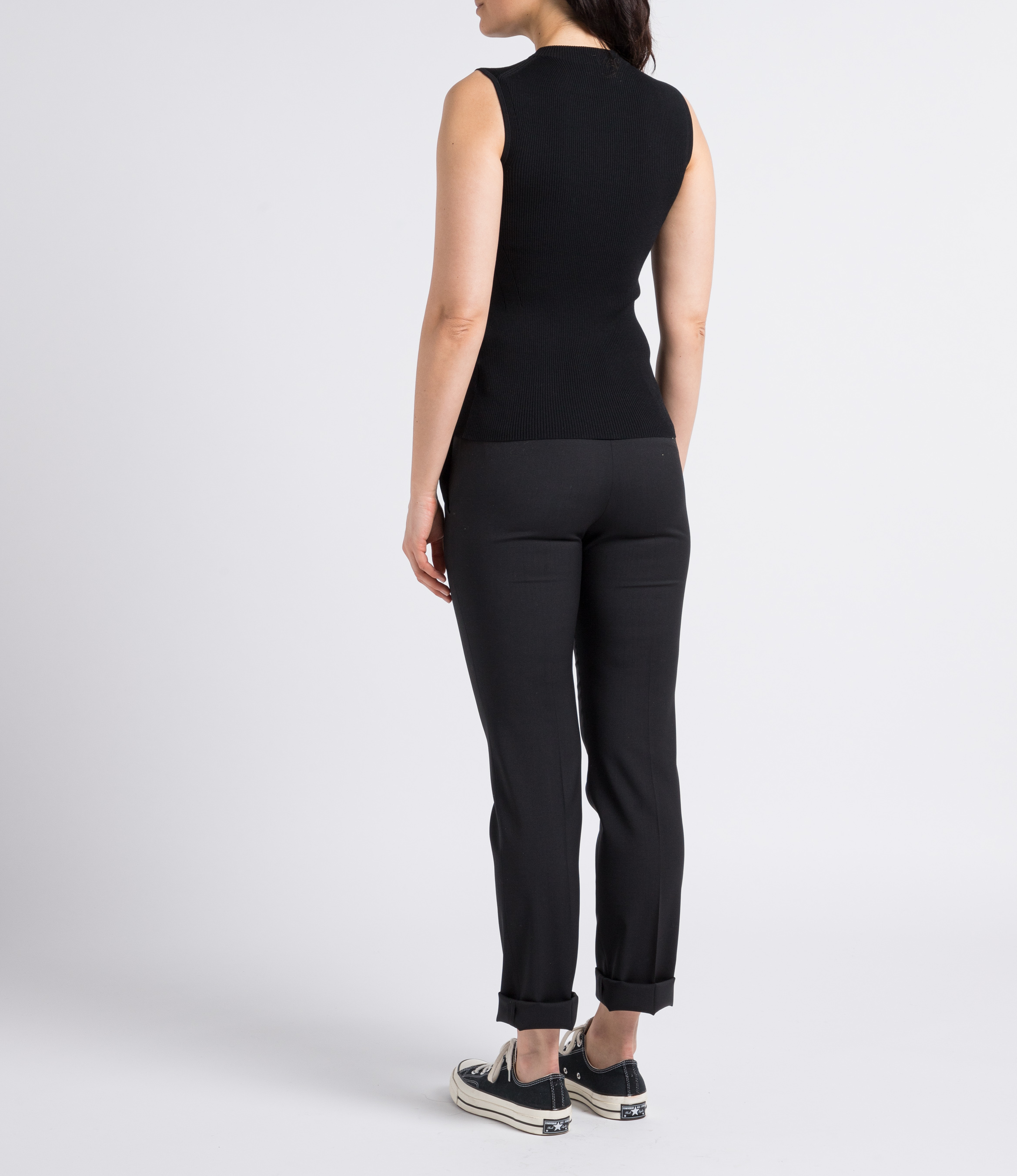 Ribbed sleeveless T-shirt BOSS Black