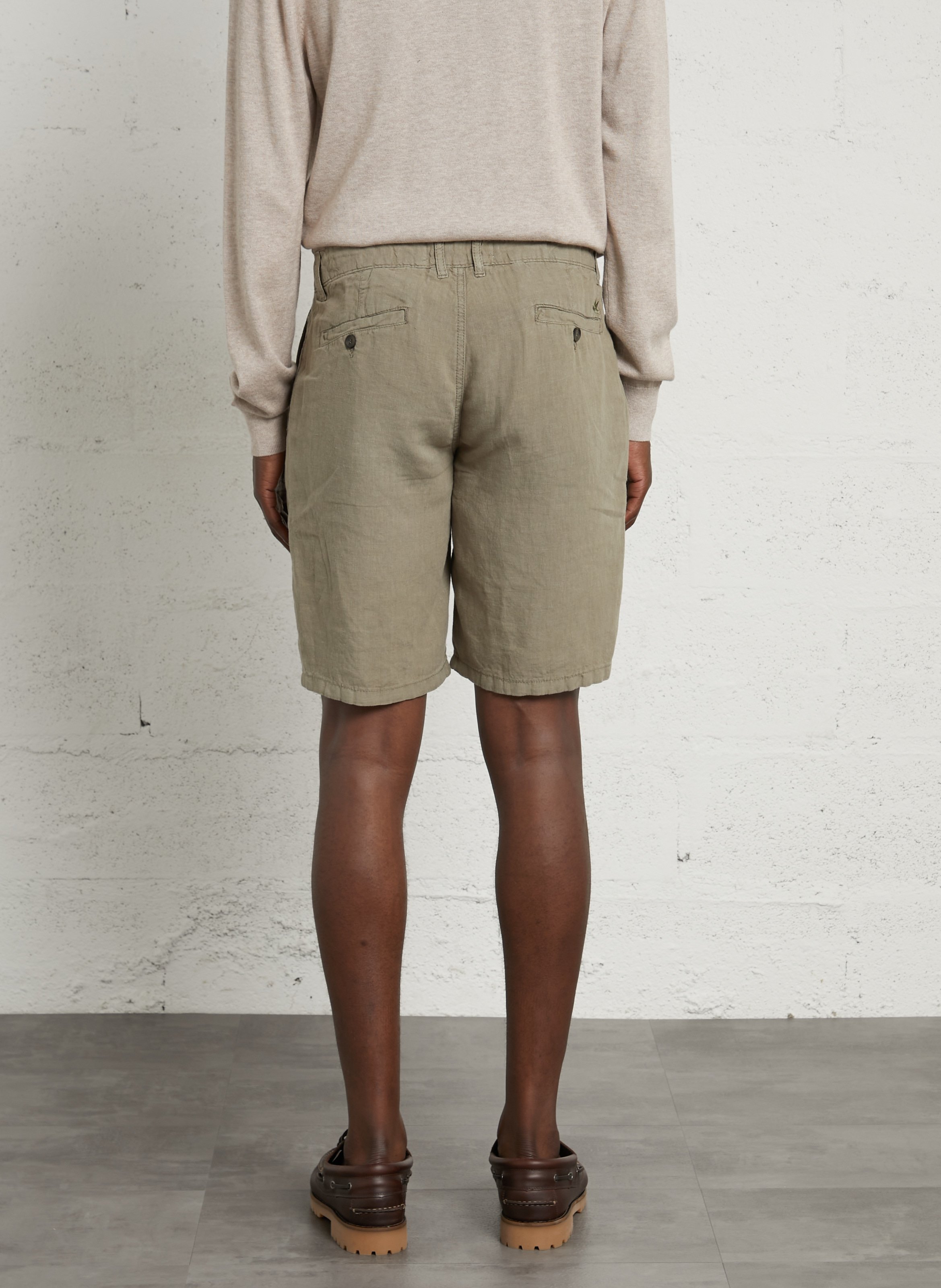 Recht, linnen short CHEVIGNON Groen