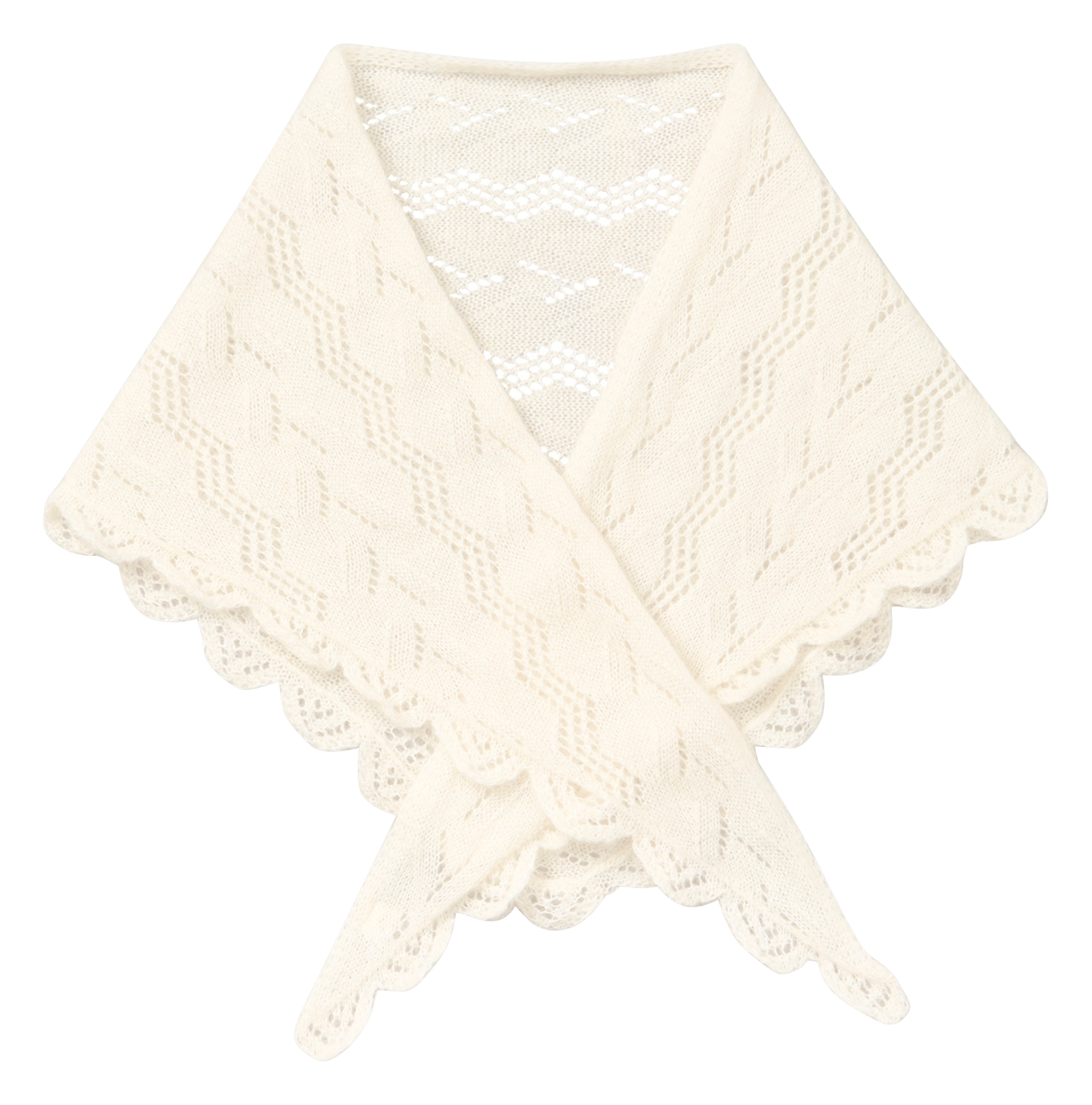 Durchbrochener Strickschal BECKSONDERGAARD Weiss