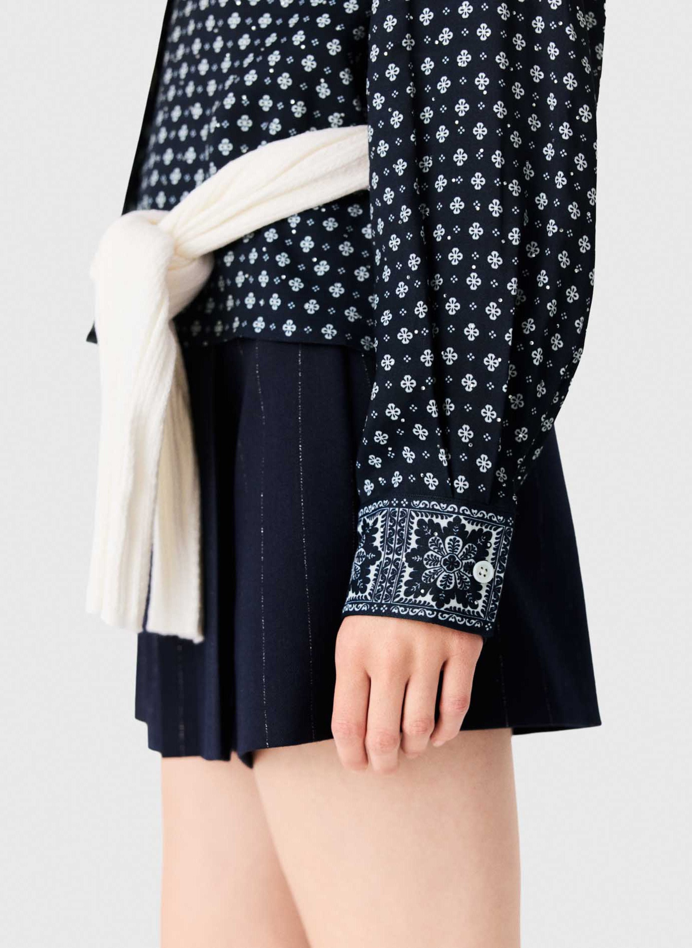 Chemise à pois MAJE Bleu
