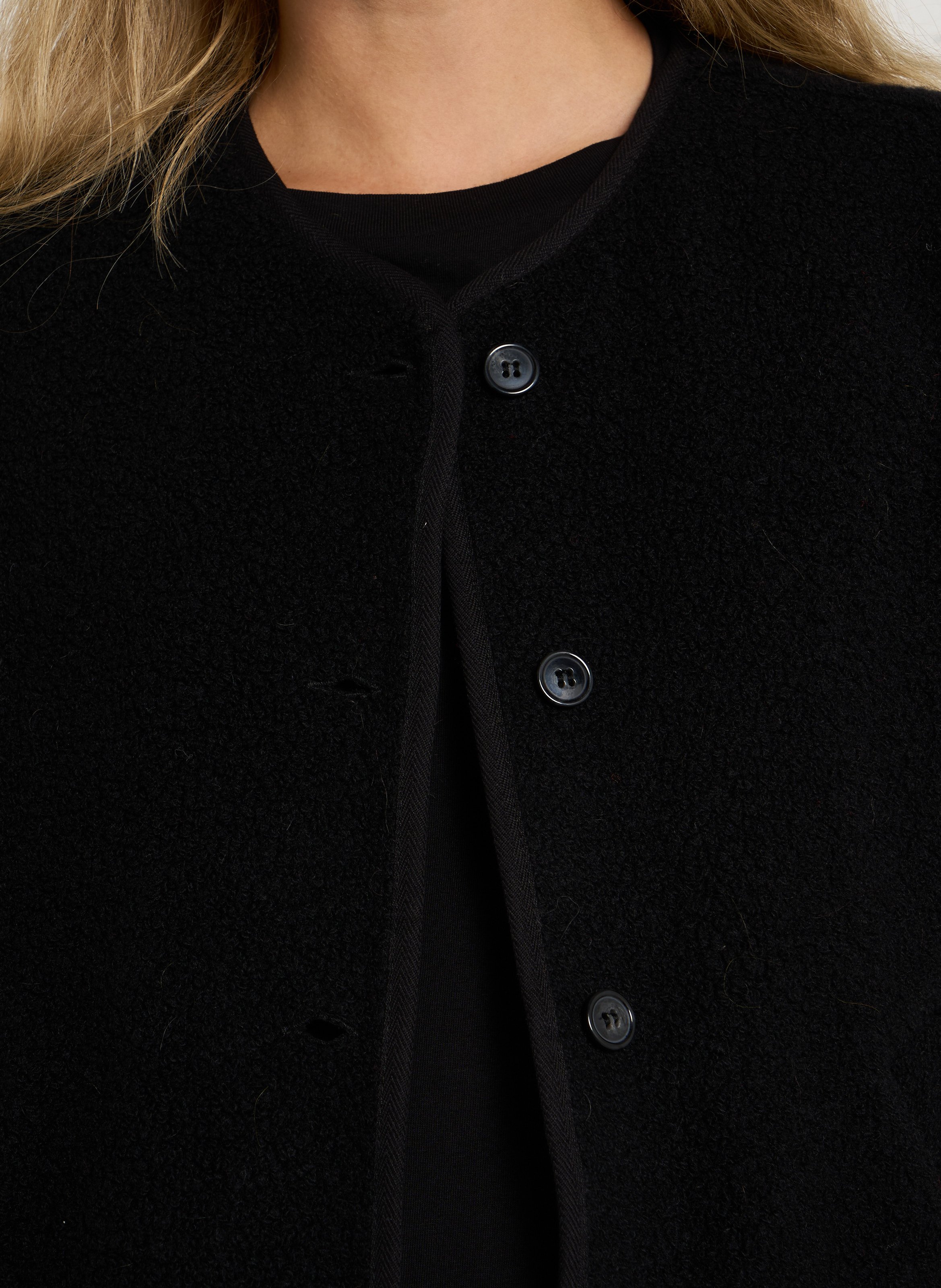 Oversized wool-blend jacket  DES PETITS HAUTS Black